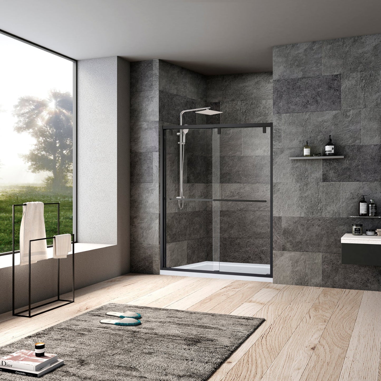 Brescia Double Sliding Framed Shower Door