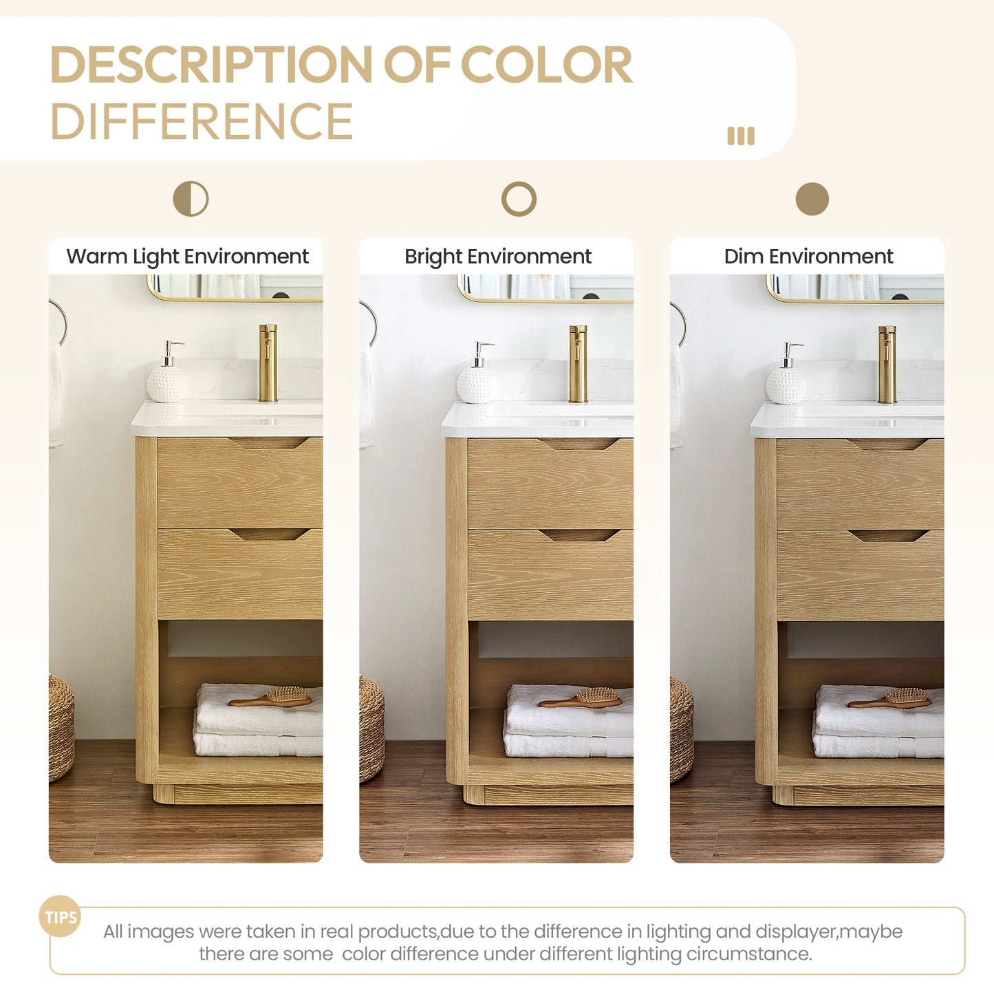 Harbin 24" Free-standing Single Bath Vanity in Washed Ash Grey with White Grain Stone Top