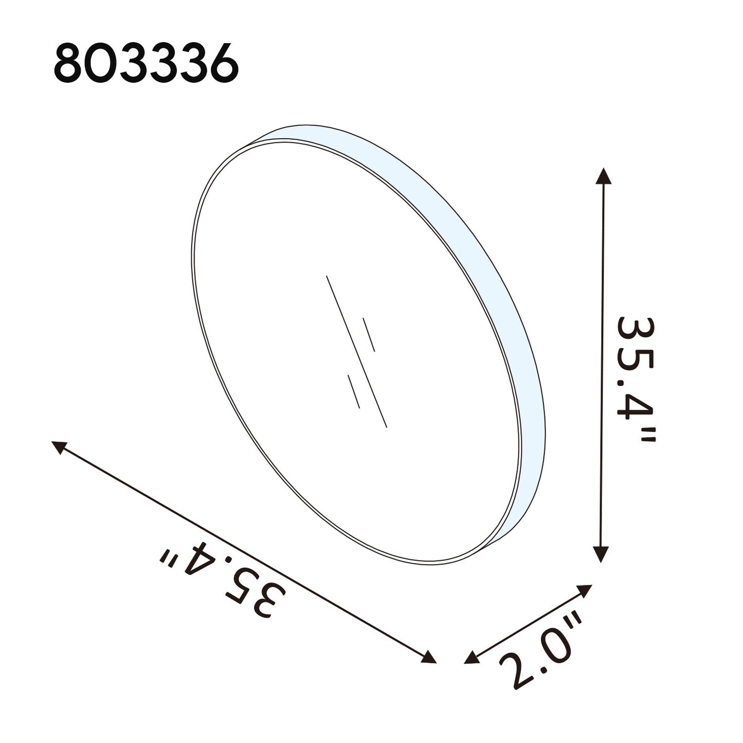 Cascante 35.4 in. W x 35.4 in. H Round Metal Wall Mirror in Brushed Black