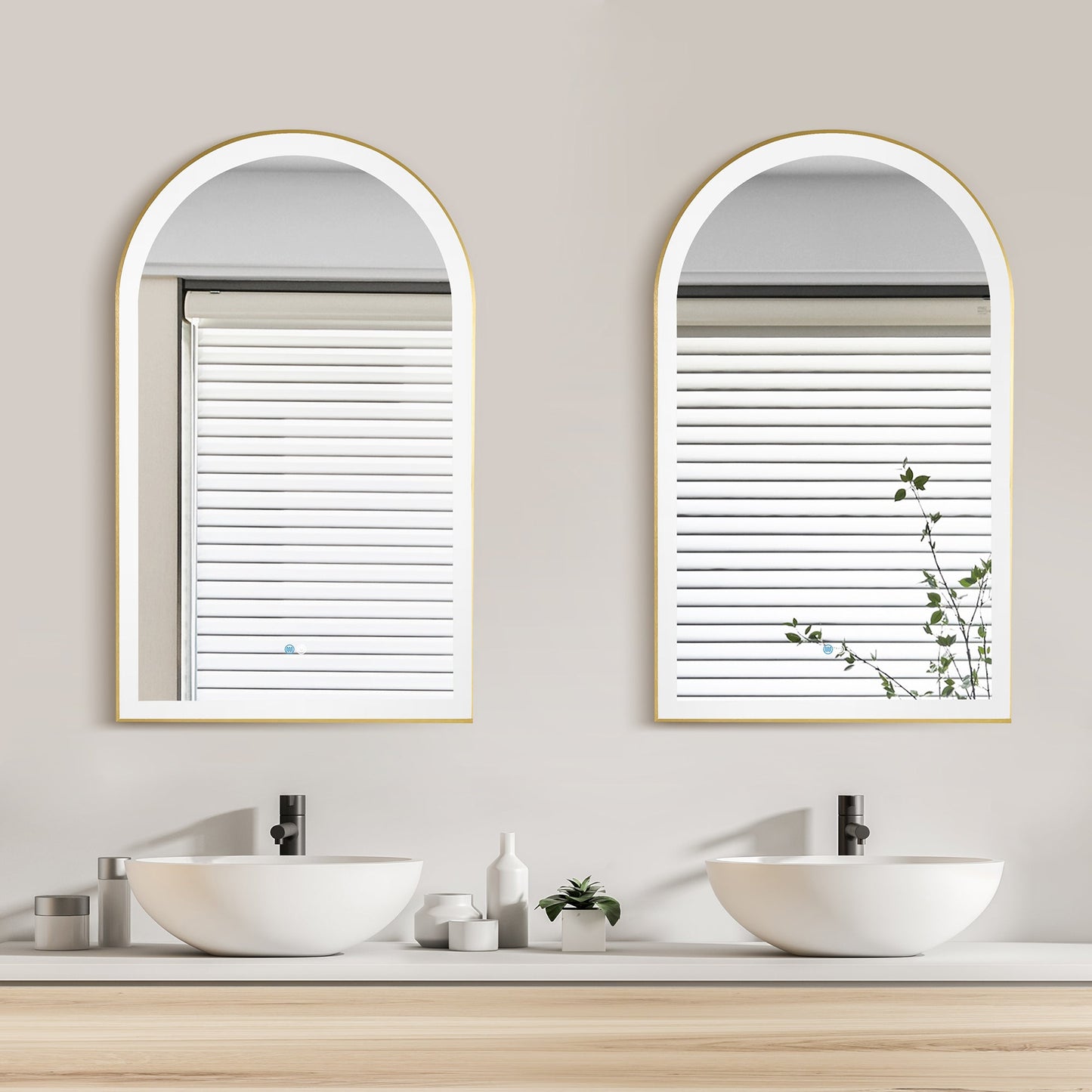 Estartit 24 in. W x 40 in. H Oval Metal Wall Mirror