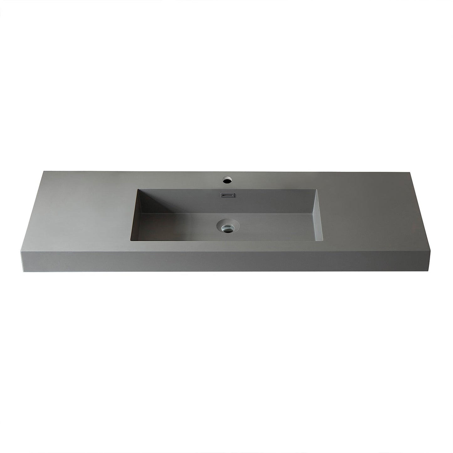 Ablitas Square Grey Finish Composite Granite Stone Vessel Bathroom Vanity Sink