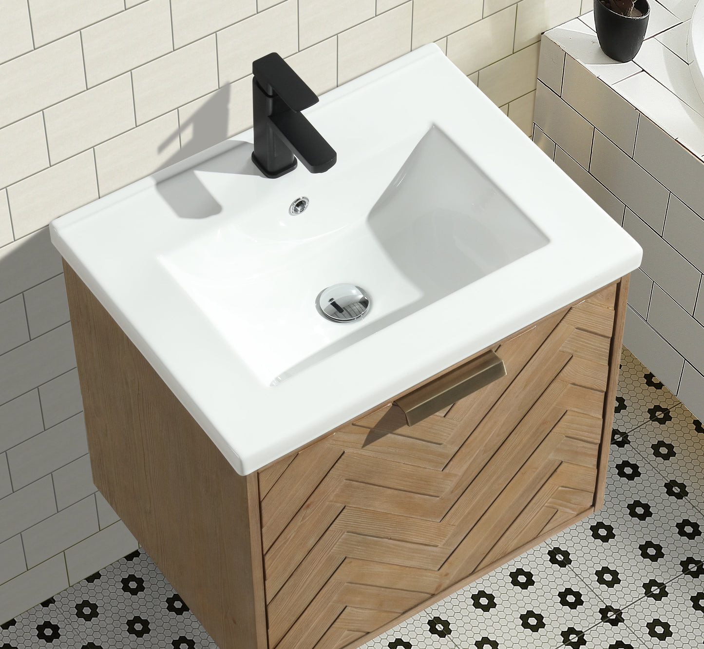 Carlsbad 24" Floating Bathroom Vanity Weathered Fir
