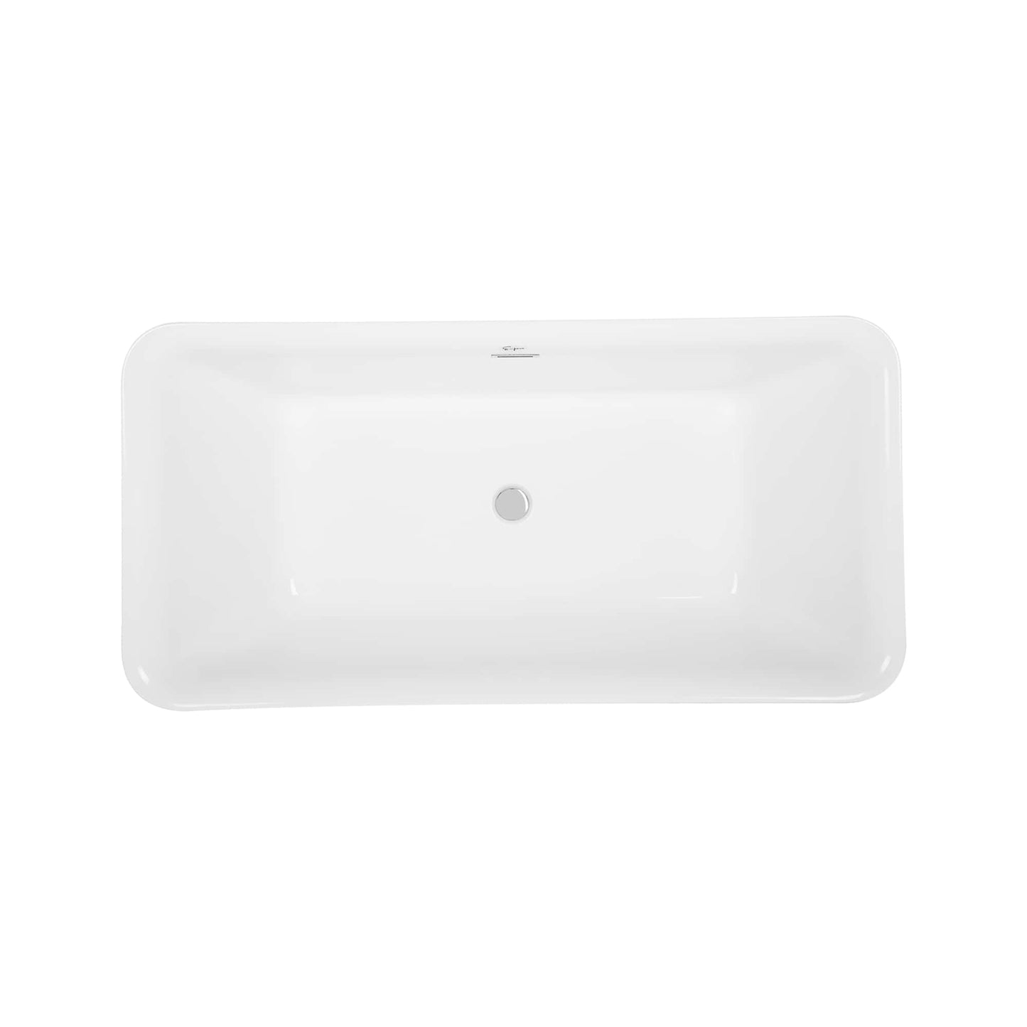 59" Freestanding Soaking Tub with Center Drain