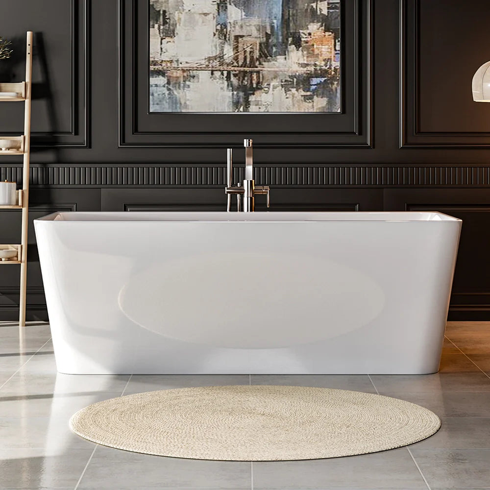 67" Freestanding Soaking Tub with Center Drain