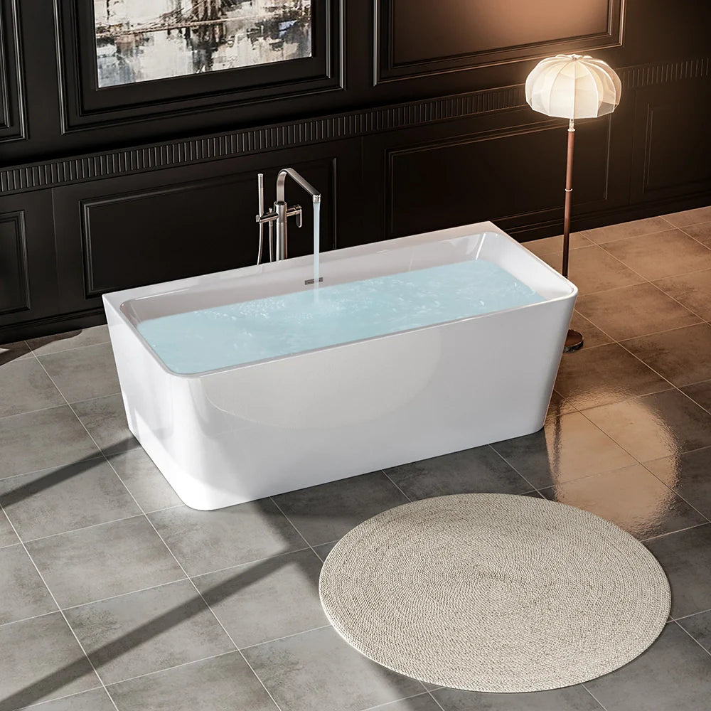 67" Freestanding Soaking Tub with Center Drain