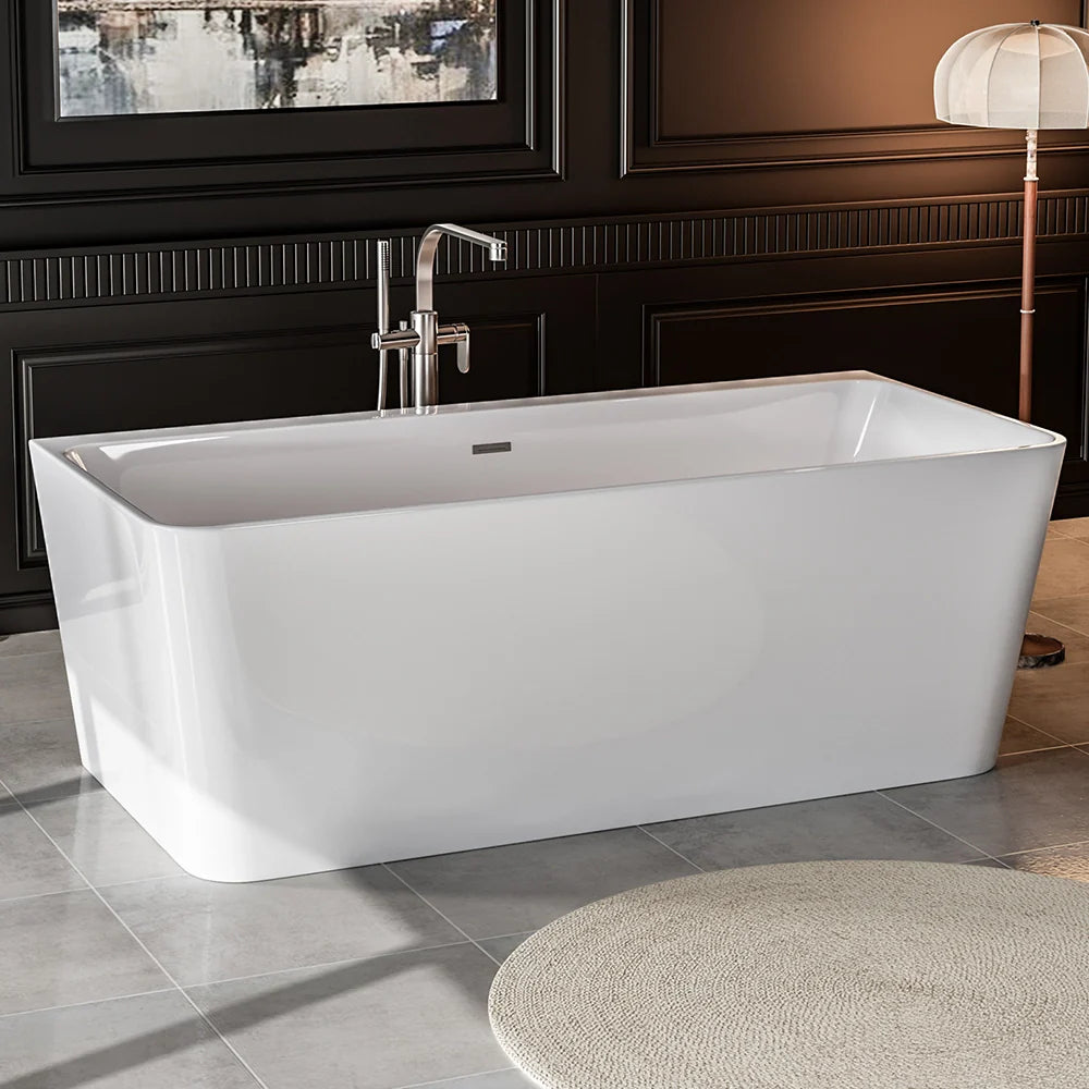 67" Freestanding Soaking Tub with Center Drain