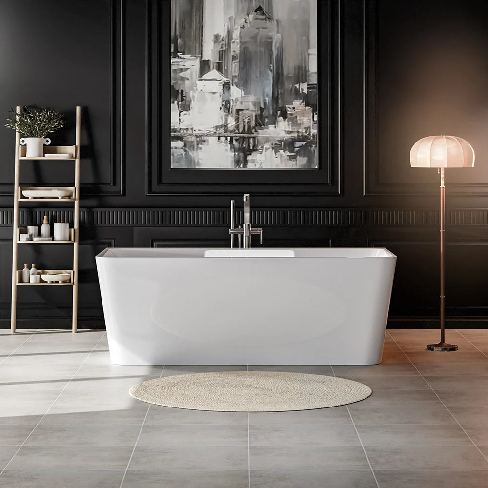 67" Freestanding Soaking Tub with Center Drain