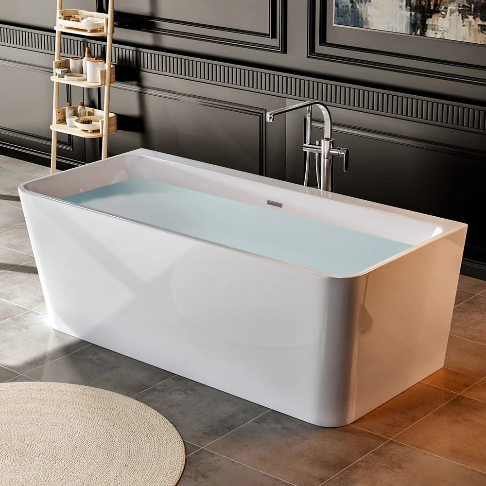 67" Freestanding Soaking Tub with Center Drain