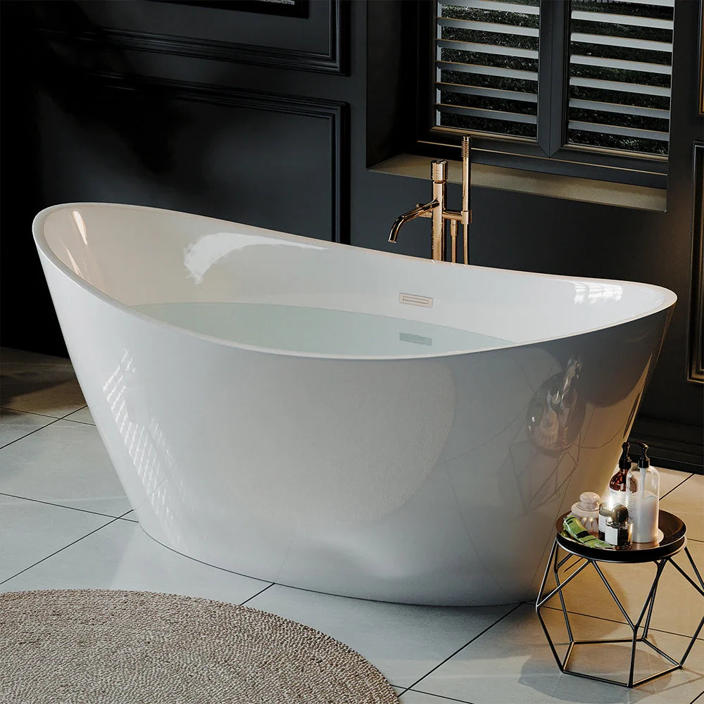 67" Freestanding Soaking Tub with Center Drain