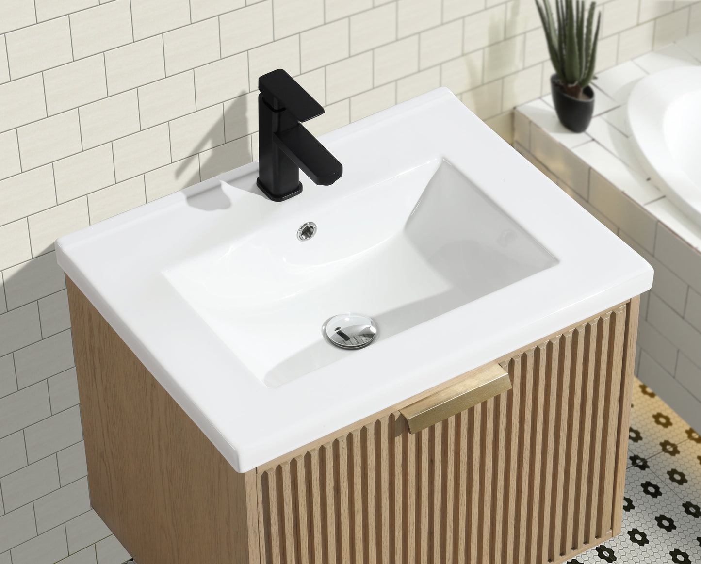 San Diego 24" Floating Bathroom Vanity Oak