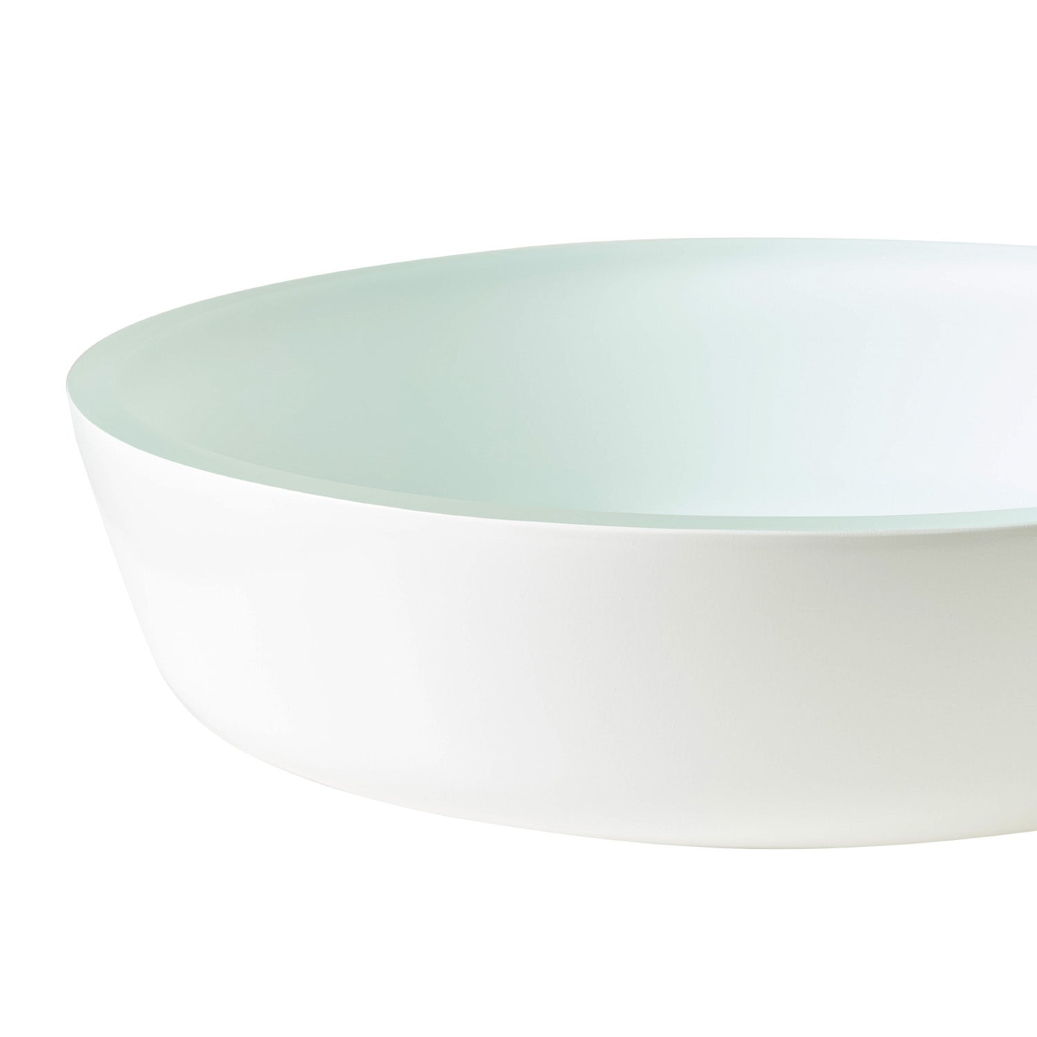 Ferrol Tempered Glass Circular White Vessel Bathroom Sink without Faucet
