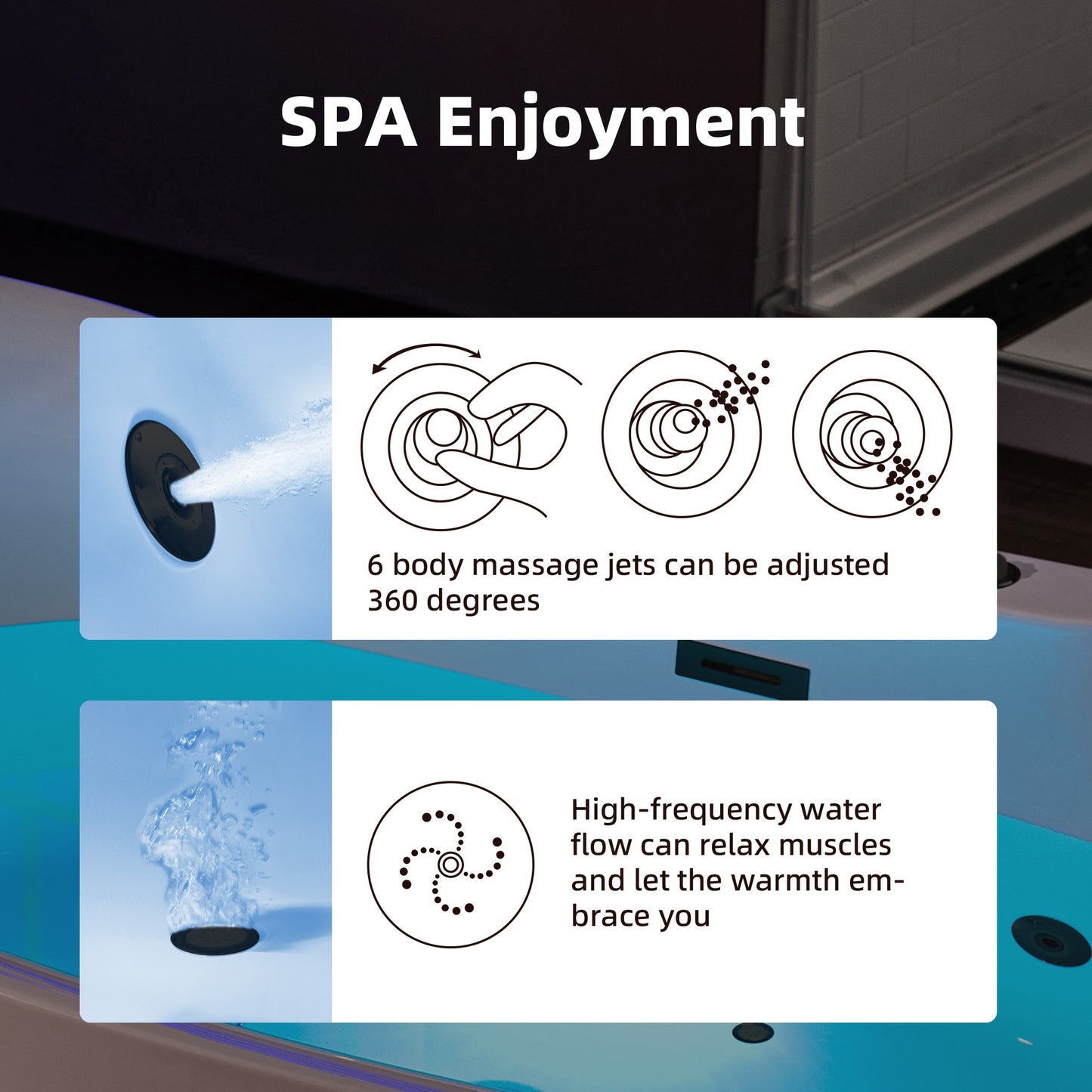 72" x 35-3/8" Whirlpool and Air Bath Heated Soaking Combination Tub with Adjustable Speed Air Blower and Display Control Panel, Matte Black Finish Trim and Drain Kit, BM400