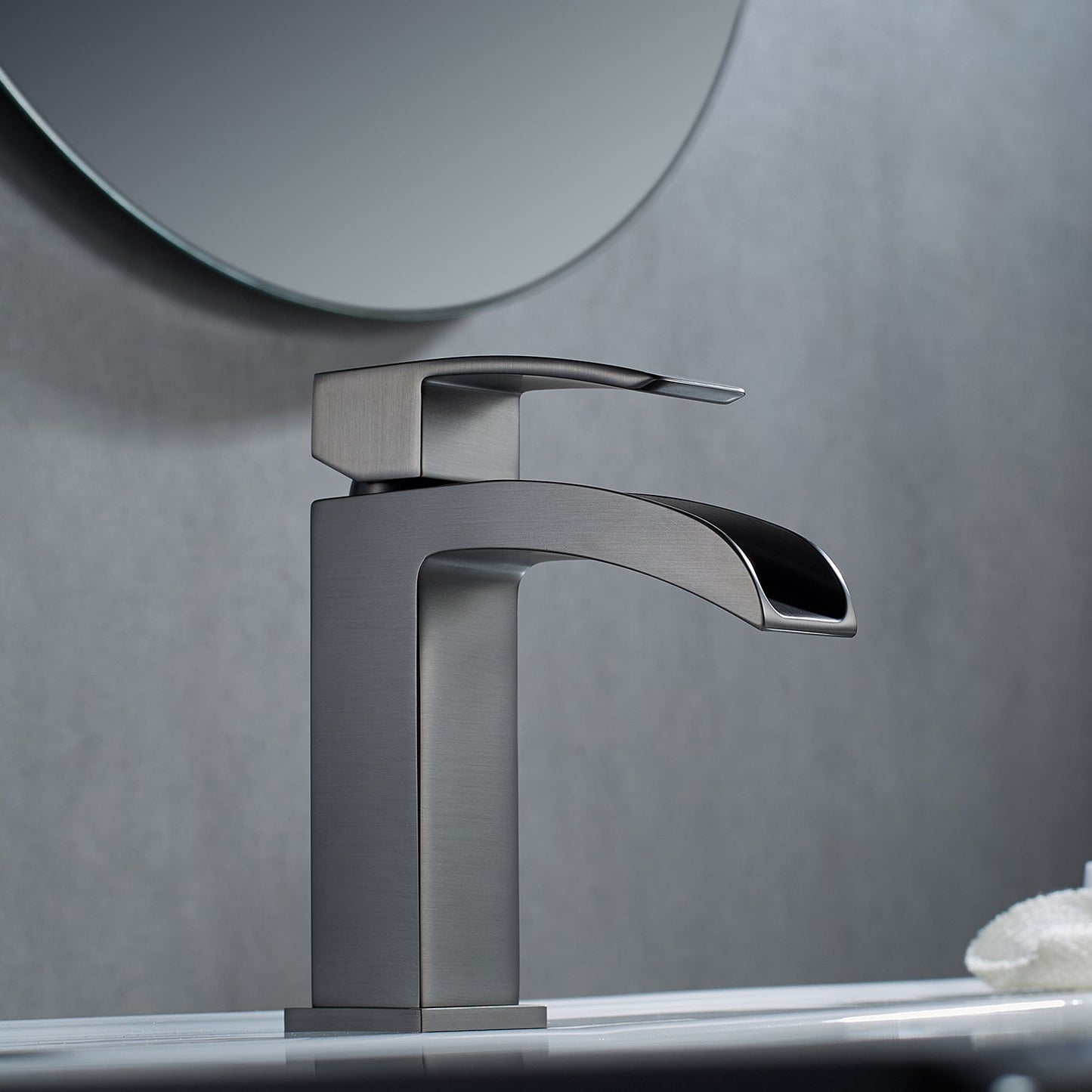 Liberty Single-Handle Basin Bathroom Faucet in Gun Metal Finish