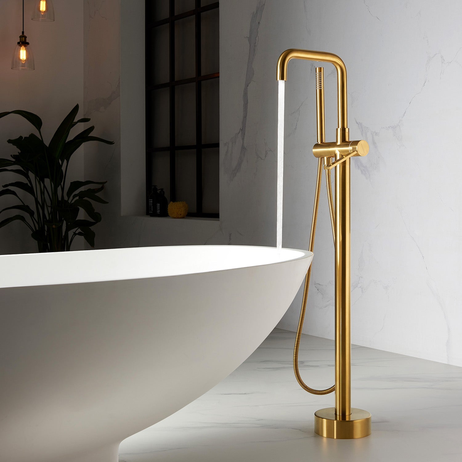 Delara Freestanding Tub Faucet with Hand Shower