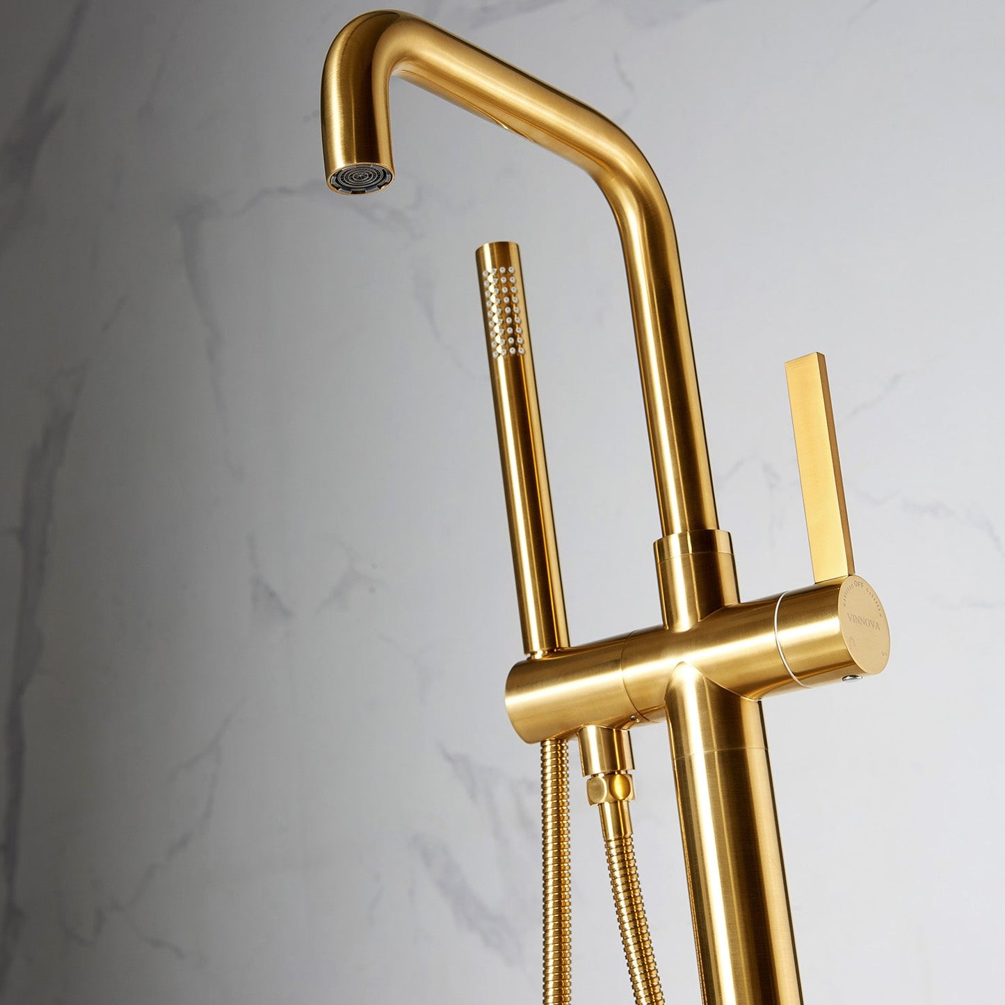 Delara Freestanding Tub Faucet with Hand Shower