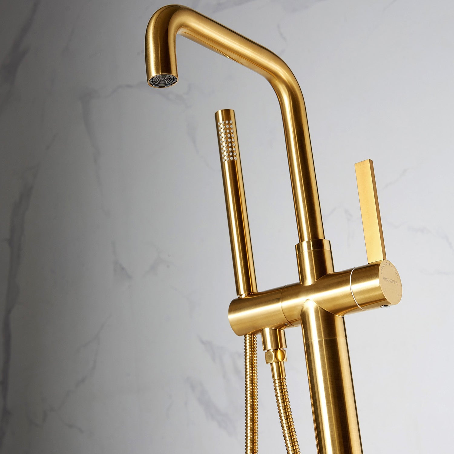 Delara Freestanding Tub Faucet with Hand Shower