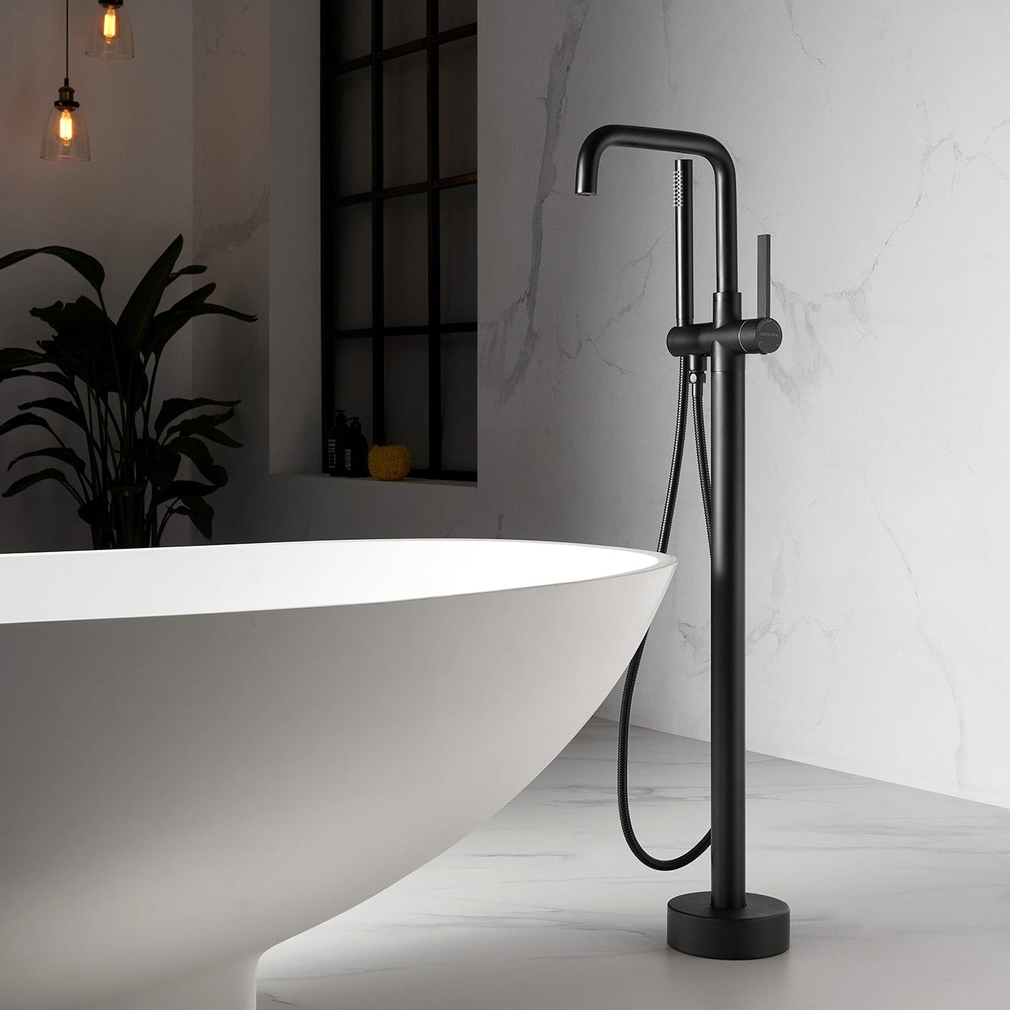 Delara Freestanding Tub Faucet with Hand Shower