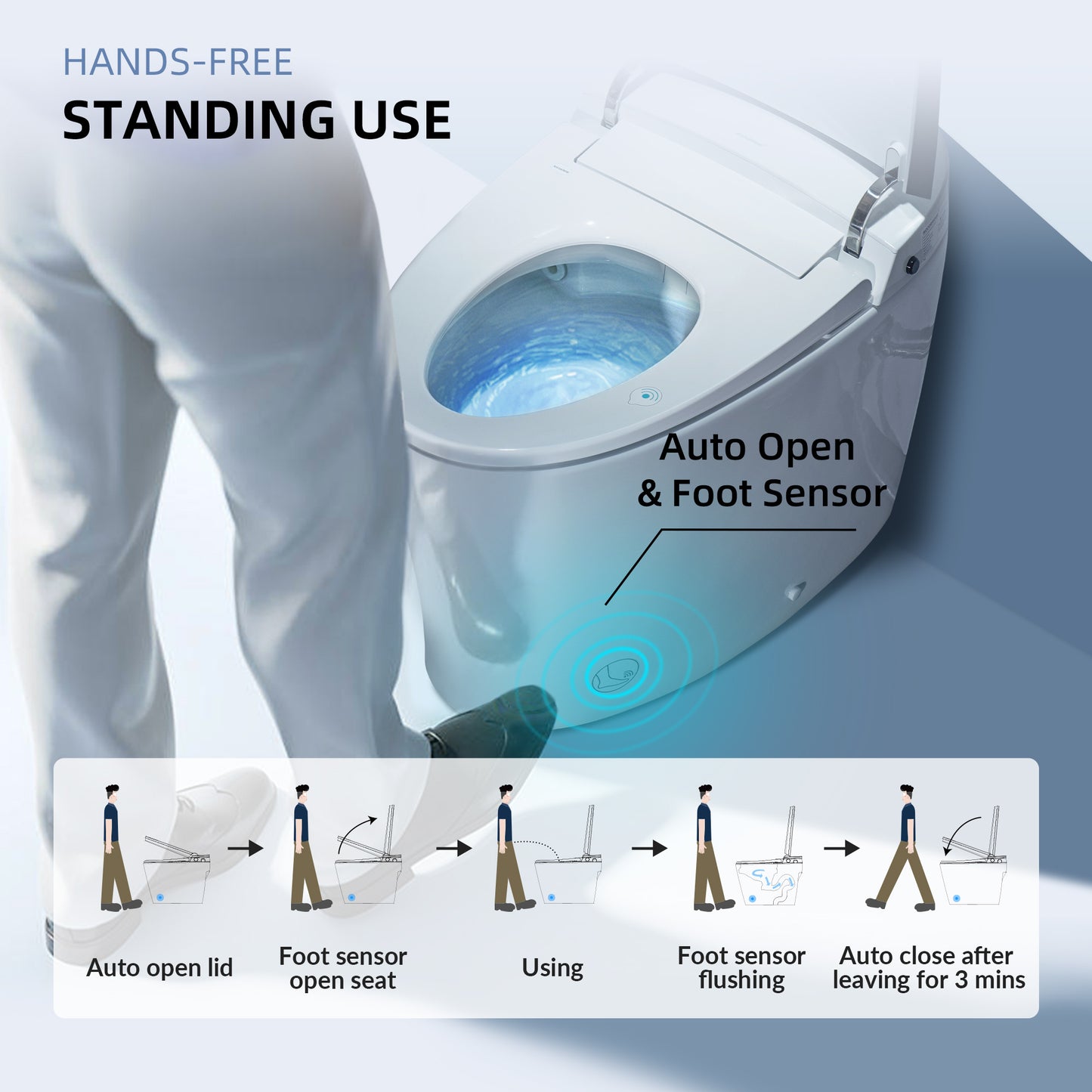 WOODBRIDGE EBT700 ONE PIECE ELONGATED SMART TOILET BIDET