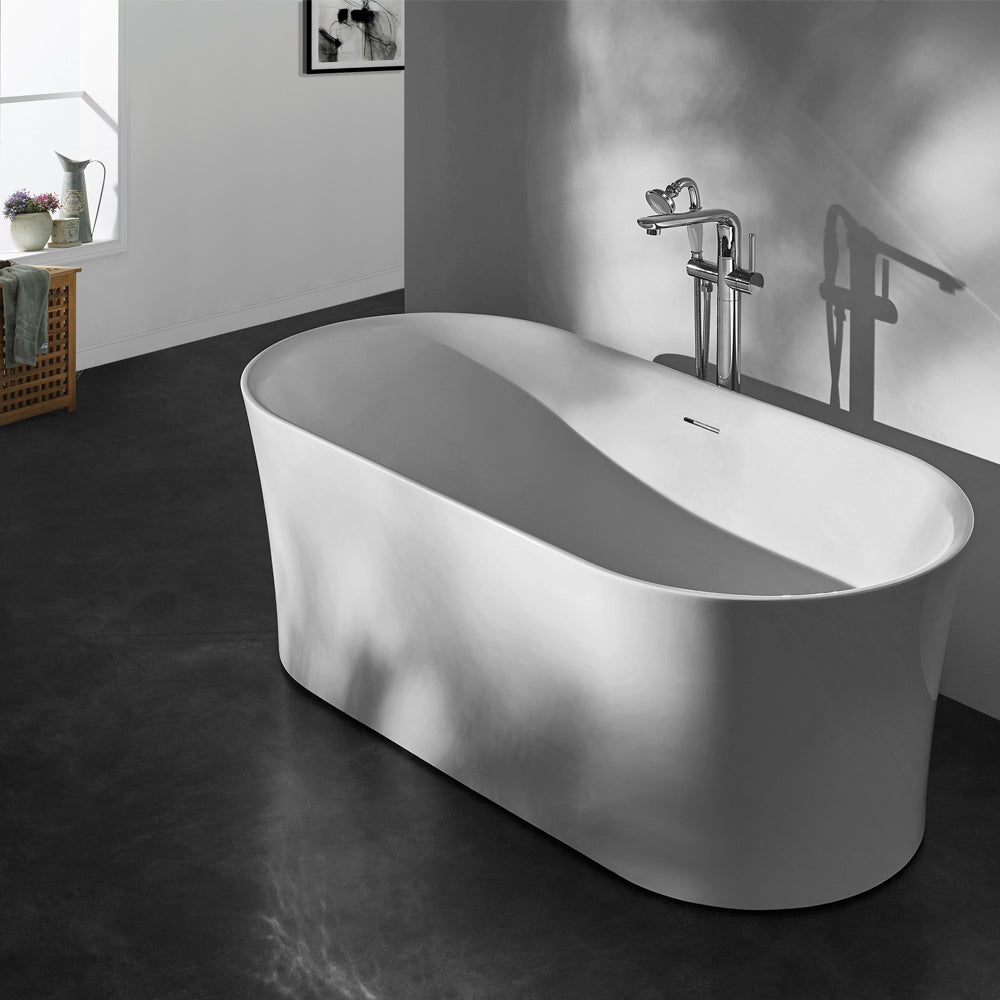 Aubrey 67" x 31.5" Air Jet Freestanding Bathtub
