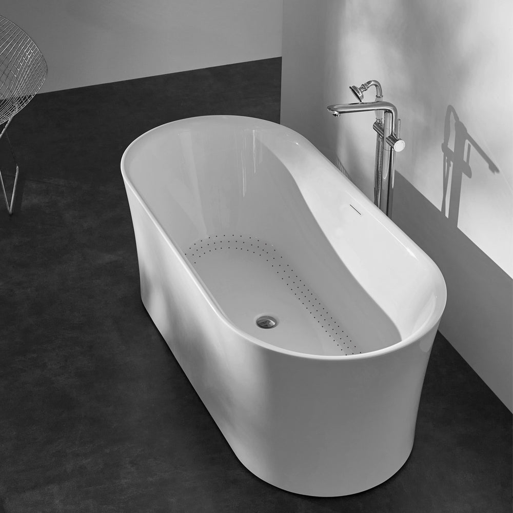 Aubrey 67" x 31.5" Air Jet Freestanding Bathtub