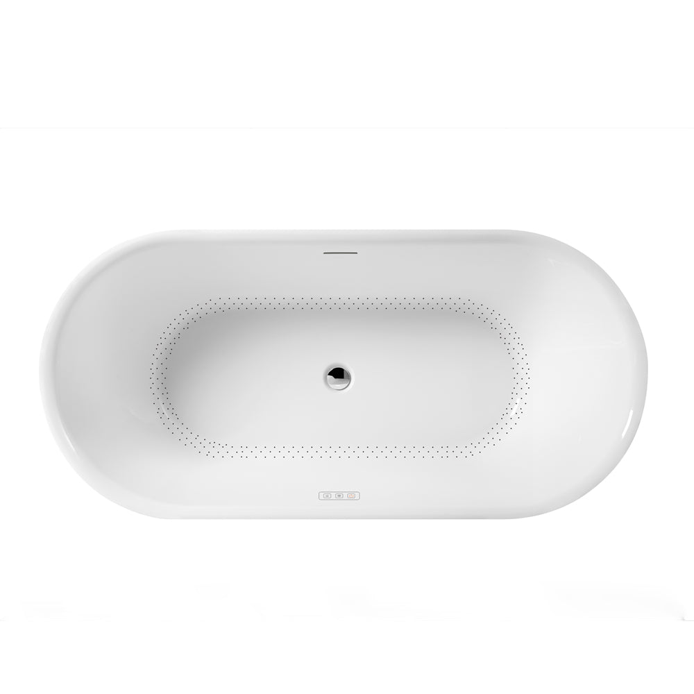 Aubrey 67" x 31.5" Air Jet Freestanding Bathtub