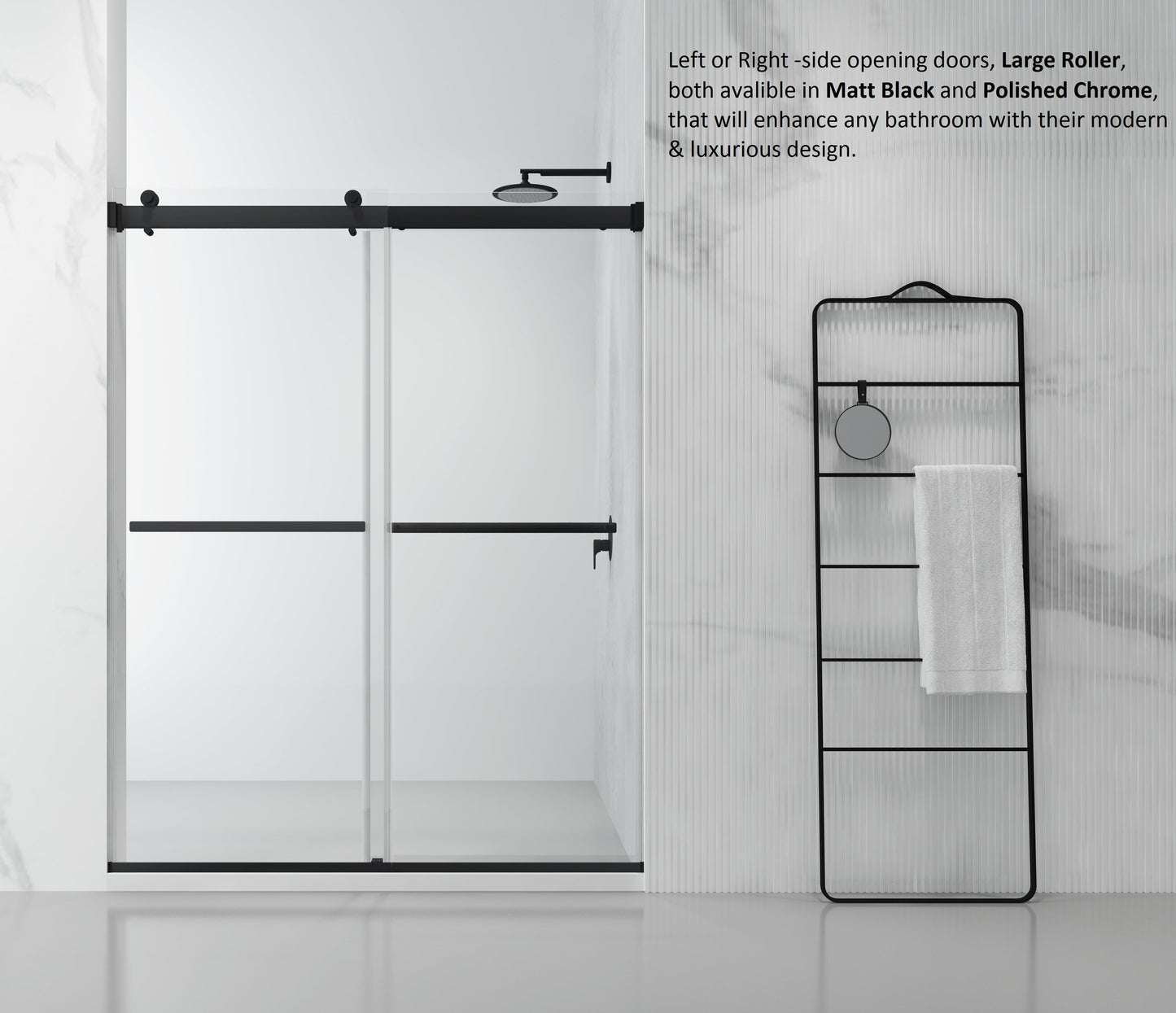 Spezia Double Sliding Frameless Shower Door