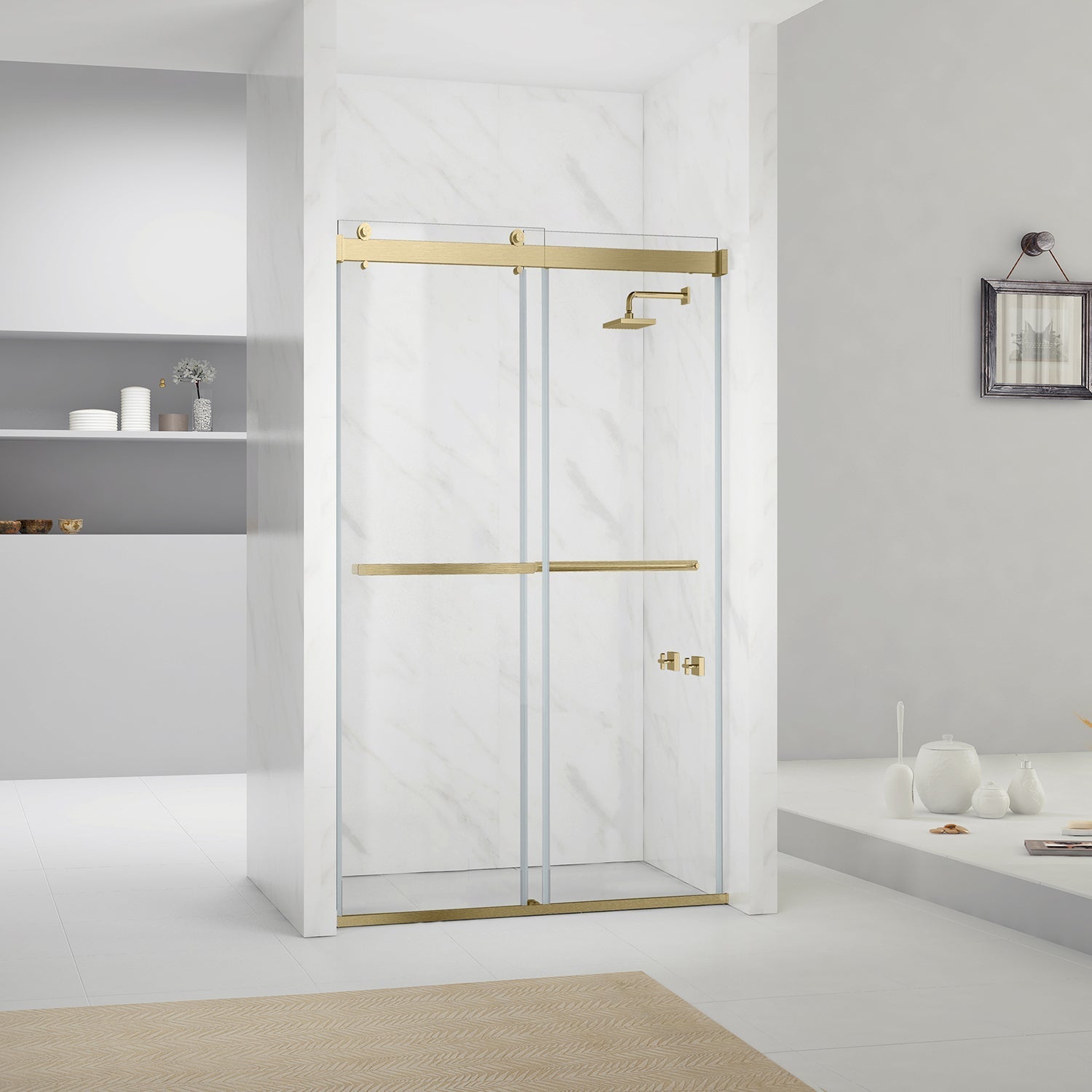 Spezia Double Sliding Frameless Shower Door