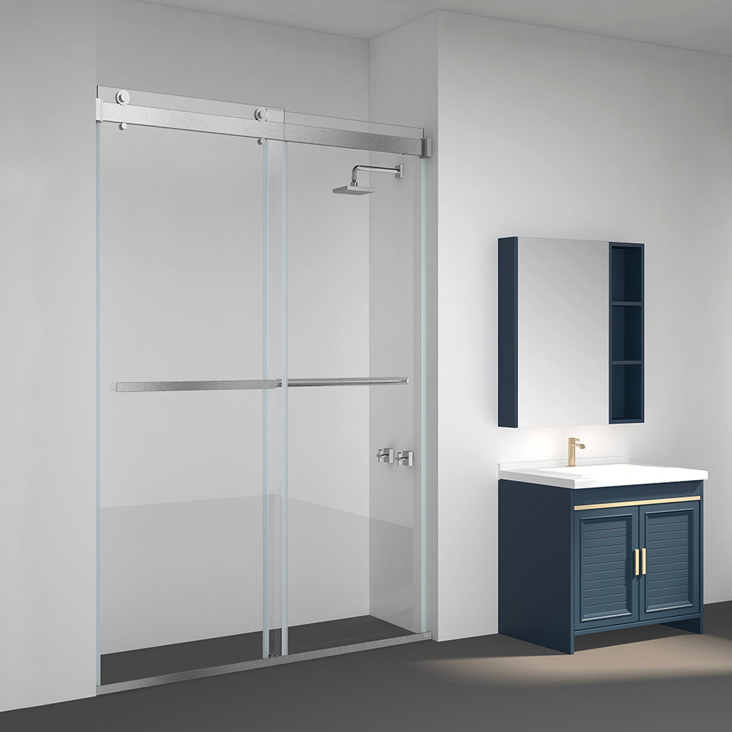 Spezia Double Sliding Frameless Shower Door