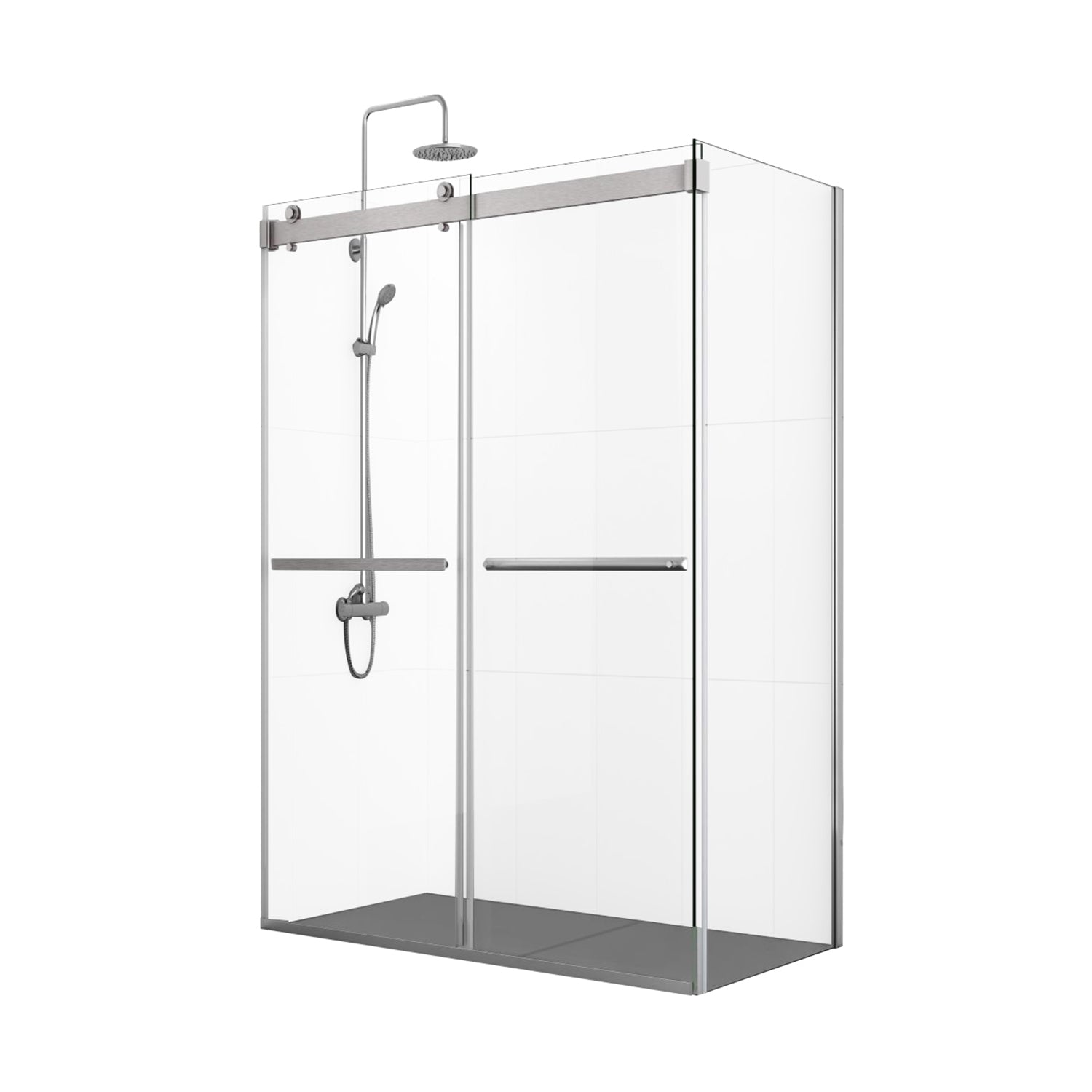 Spezia Rectangle Double Sliding Frameless Shower Enclosure