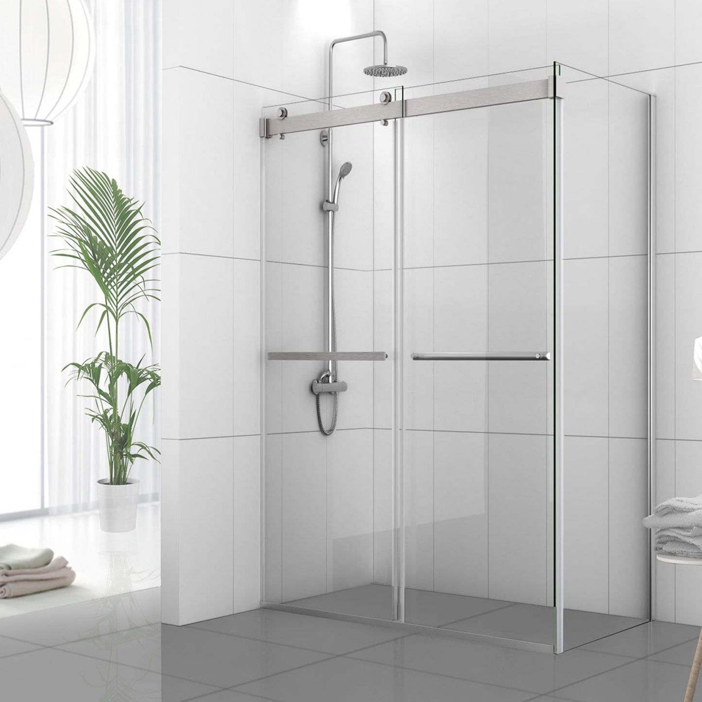 Spezia Rectangle Double Sliding Frameless Shower Enclosure
