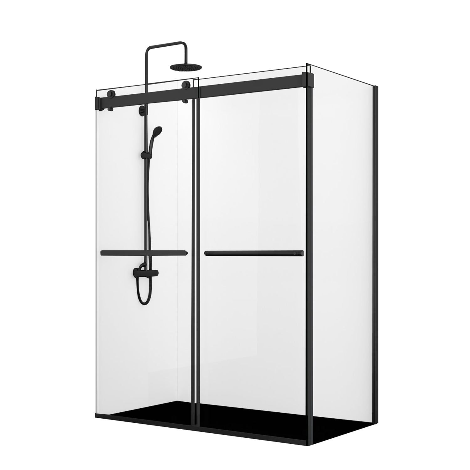 Spezia Rectangle Double Sliding Frameless Shower Enclosure