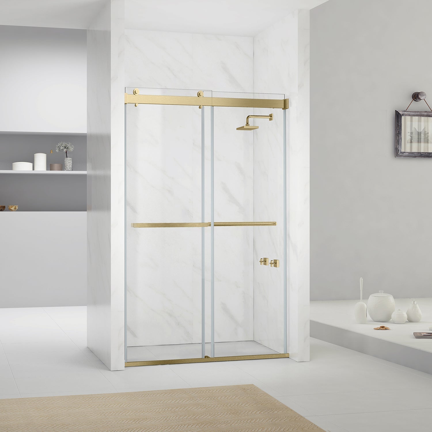 Spezia Double Sliding Frameless Shower Door