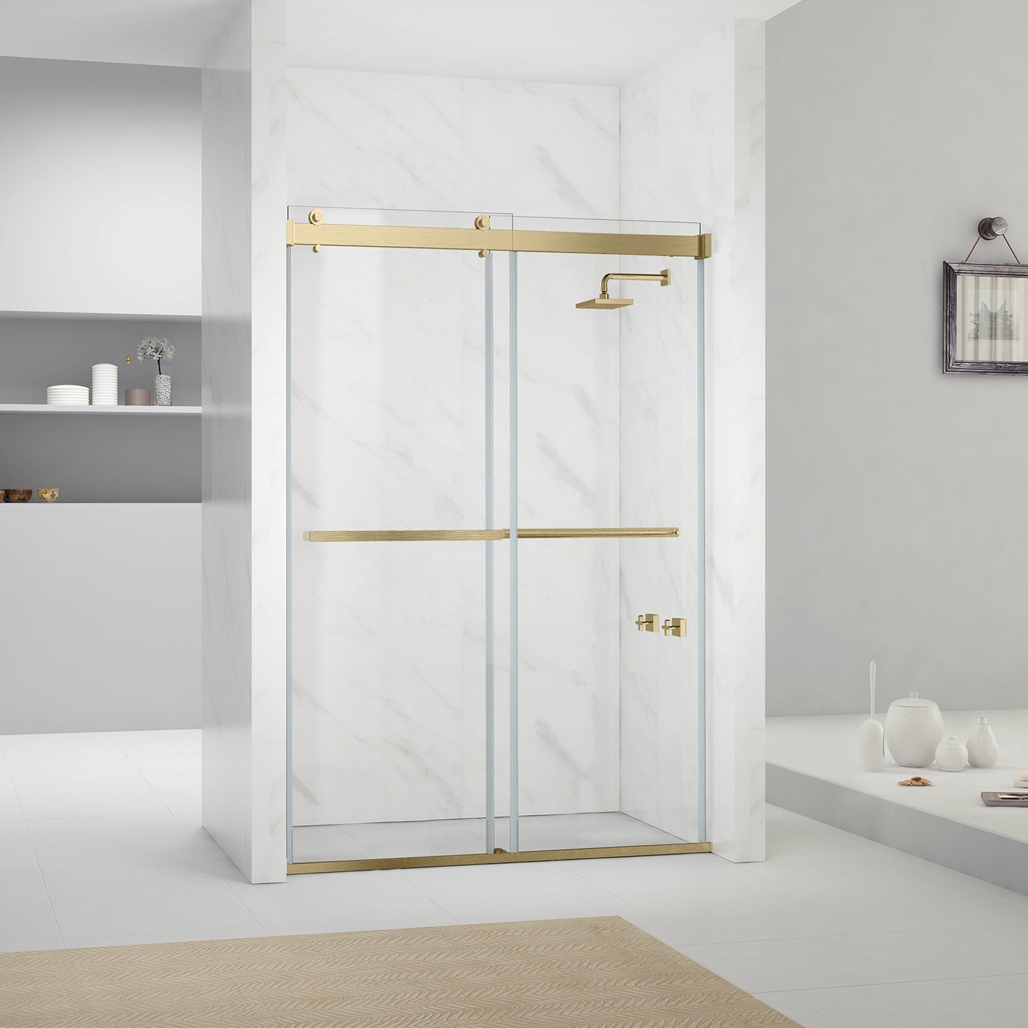 Spezia Double Sliding Frameless Shower Door