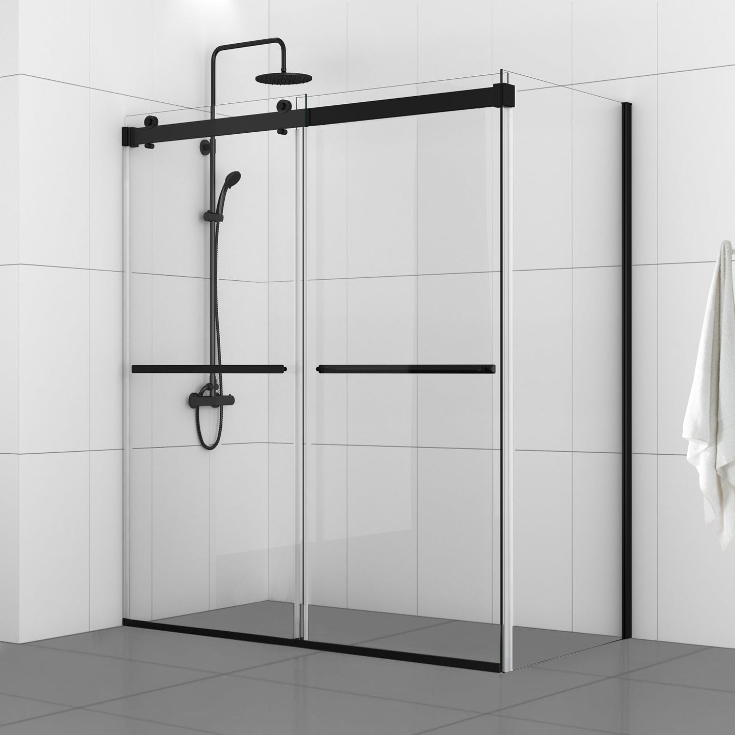 Spezia Rectangle Double Sliding Frameless Shower Enclosure