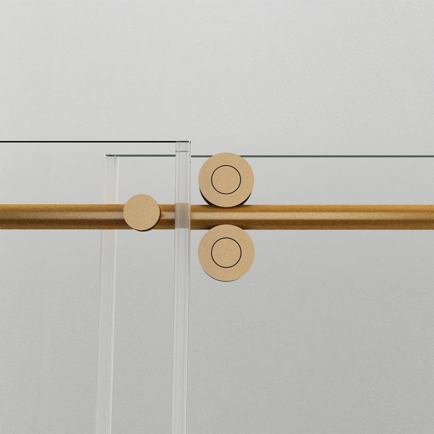 Massa Single Sliding Frameless Shower Door in Brushed Gold