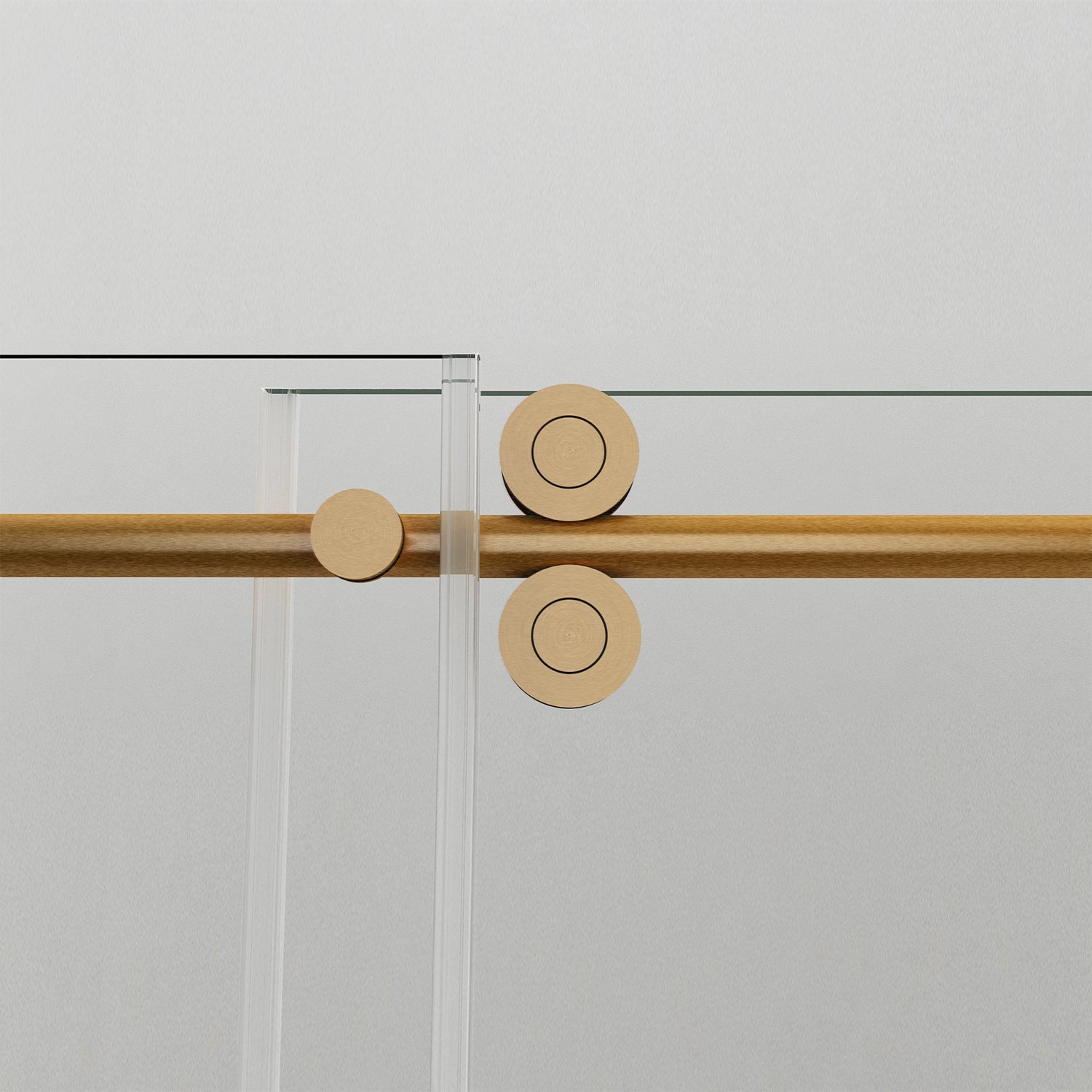 Massa Single Sliding Frameless Shower Door in Brushed Gold