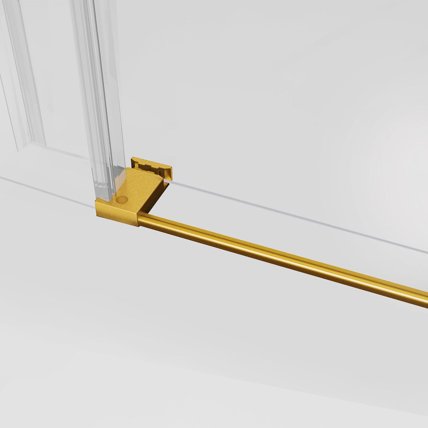 Massa Single Sliding Frameless Shower Door in Brushed Gold