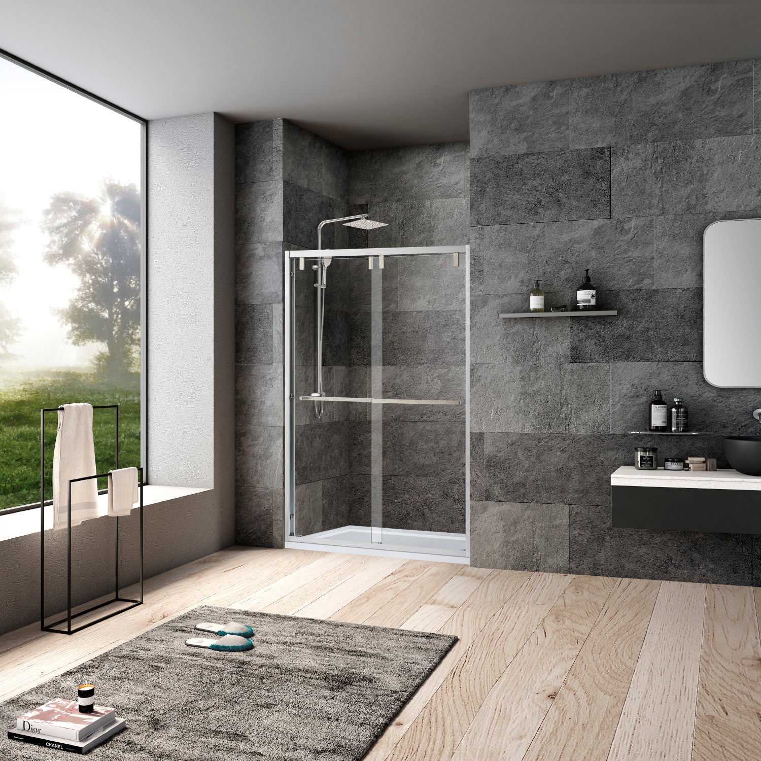 Brescia Double Sliding Framed Shower Door