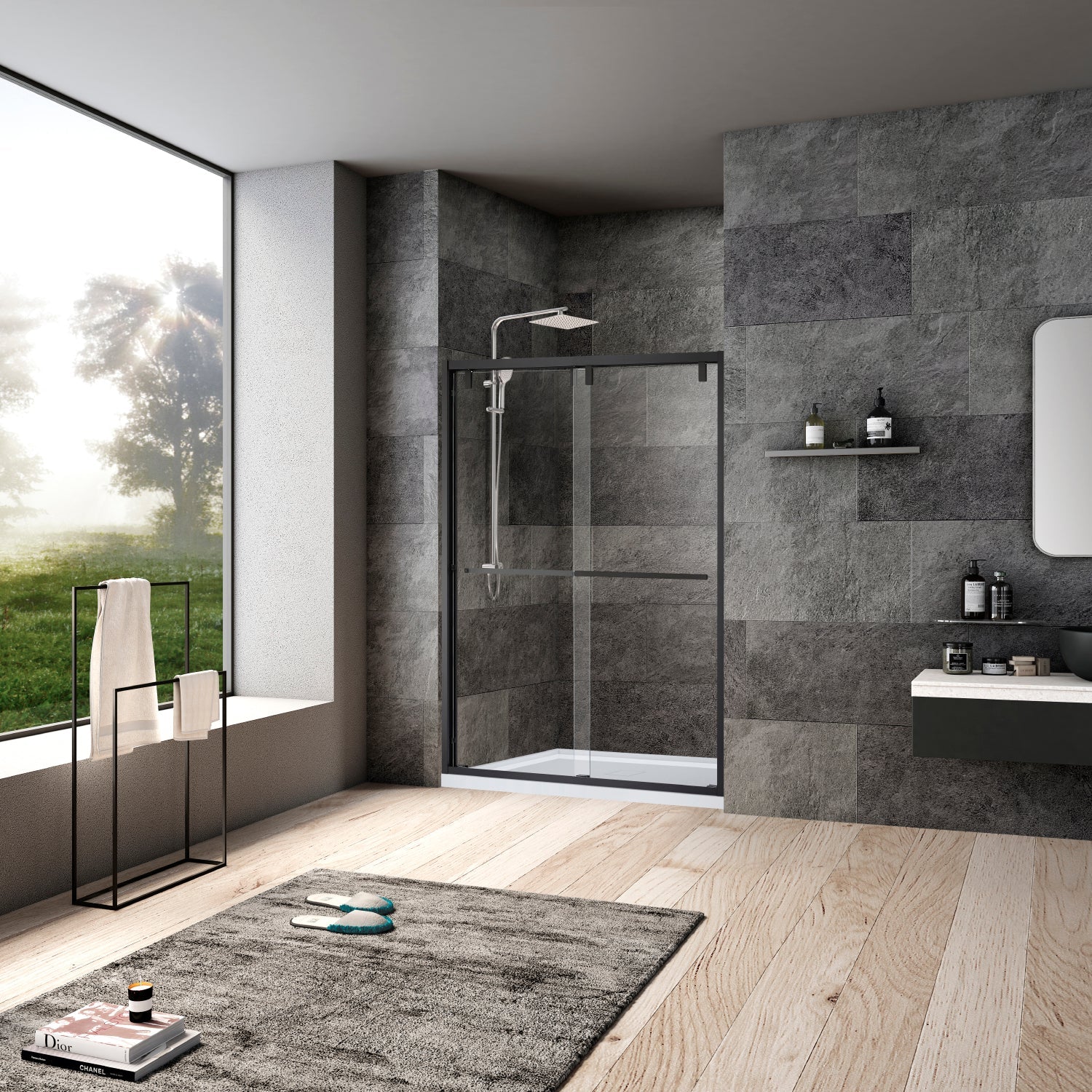 Brescia Double Sliding Framed Shower Door