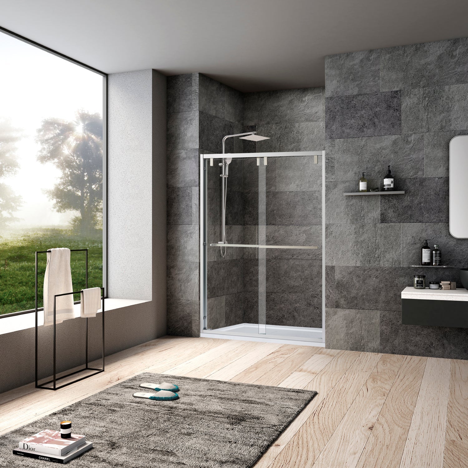 Brescia Double Sliding Framed Shower Door