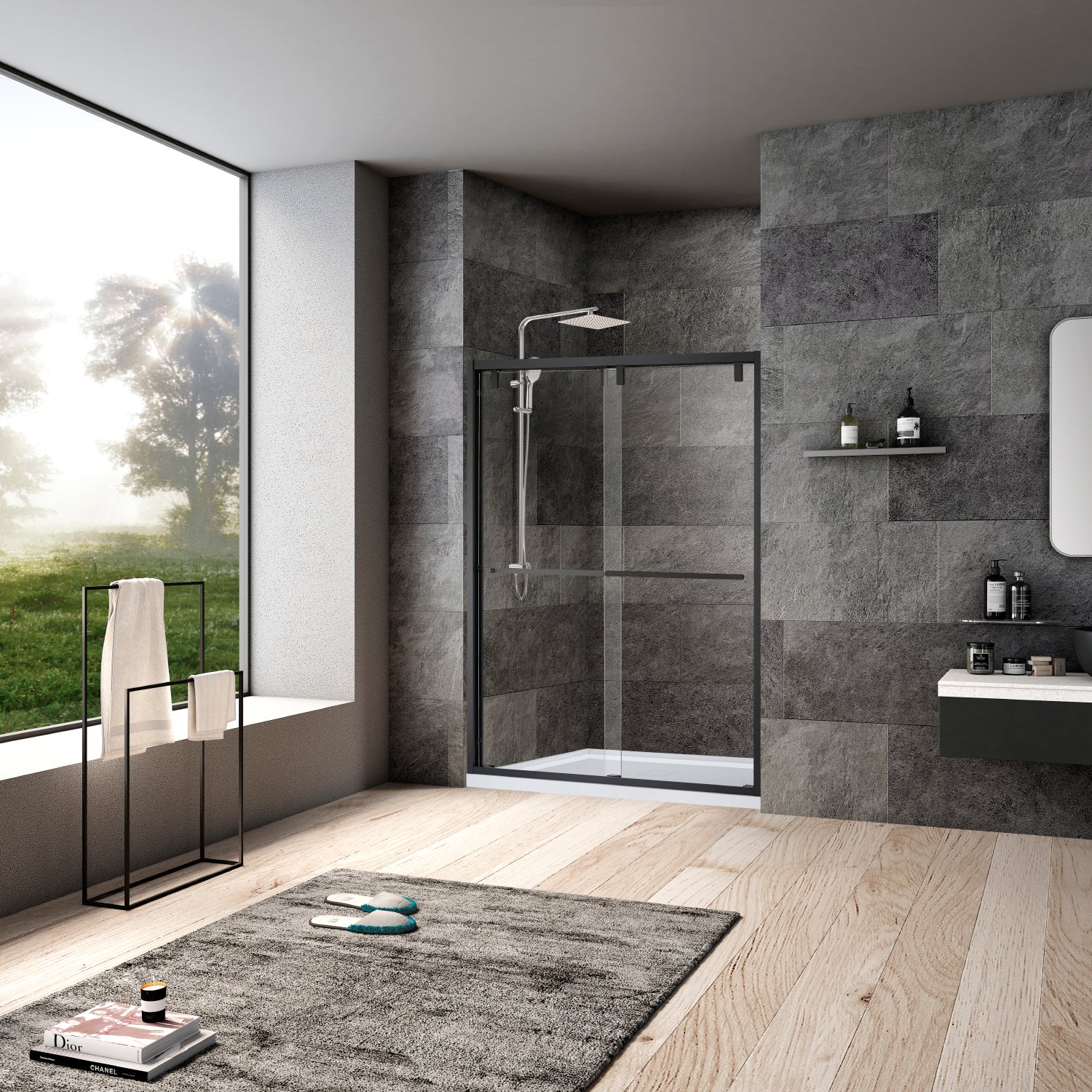 Brescia Double Sliding Framed Shower Door