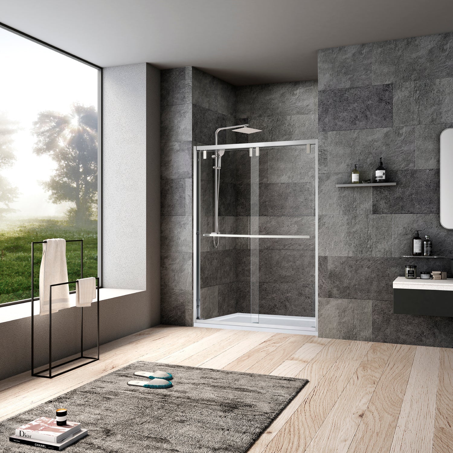Brescia Double Sliding Framed Shower Door