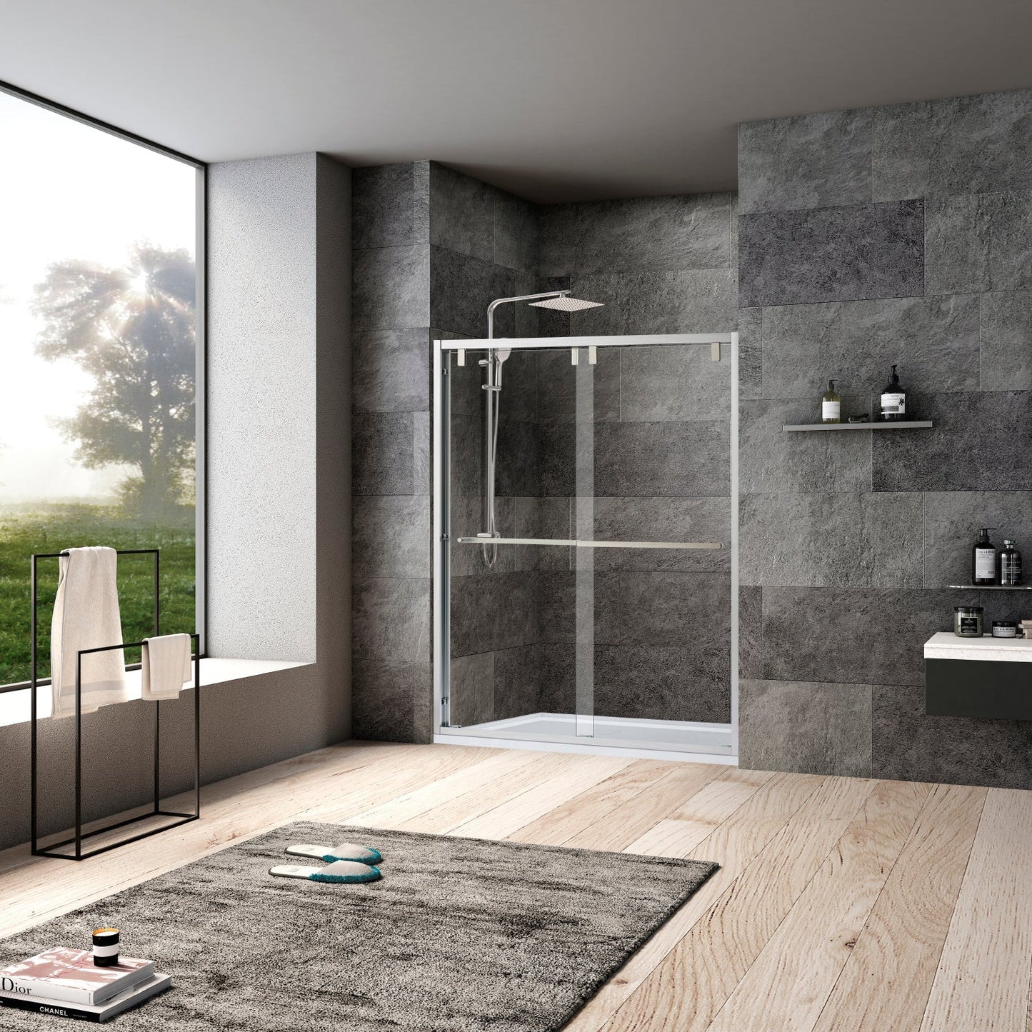 Brescia Double Sliding Framed Shower Door