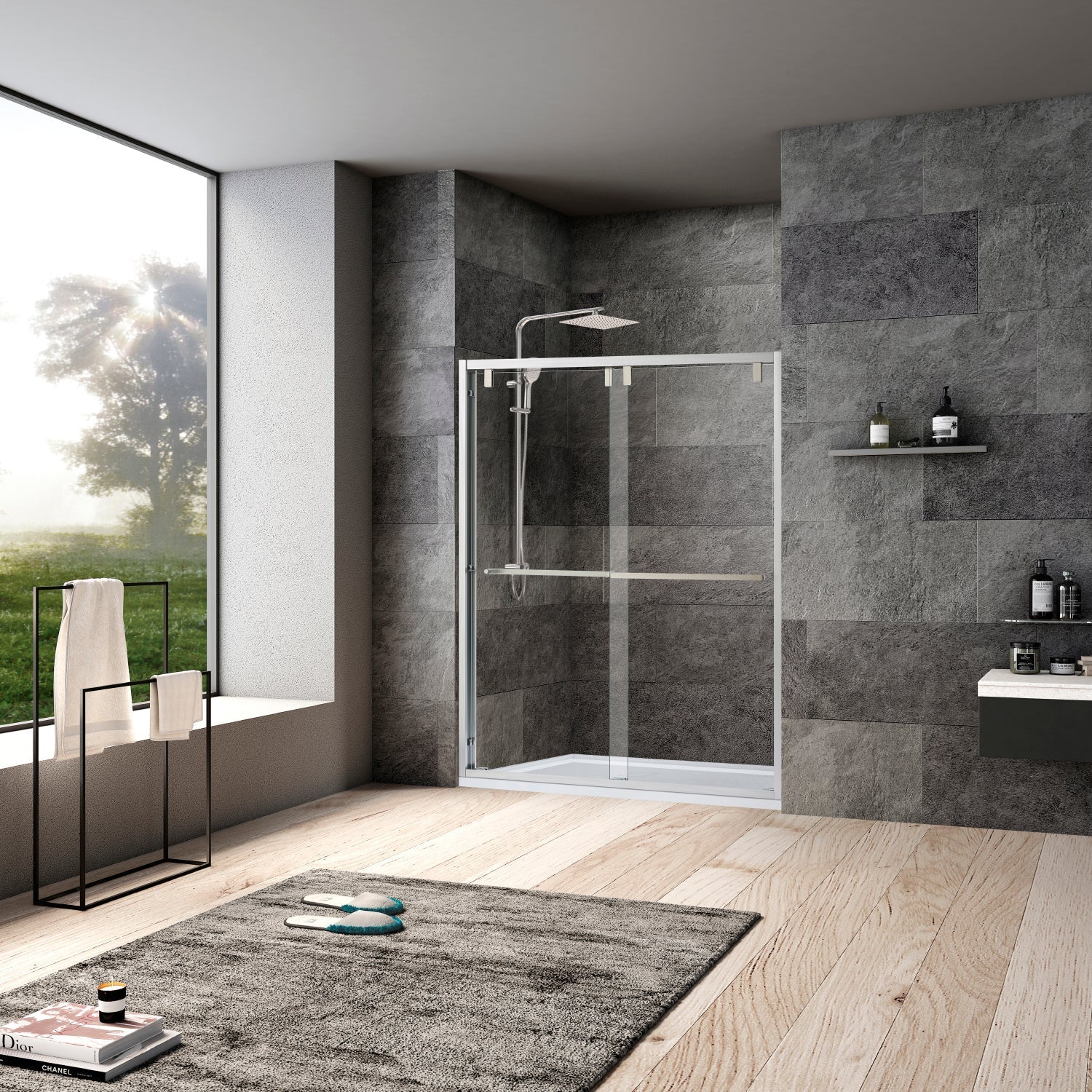 Brescia Double Sliding Framed Shower Door