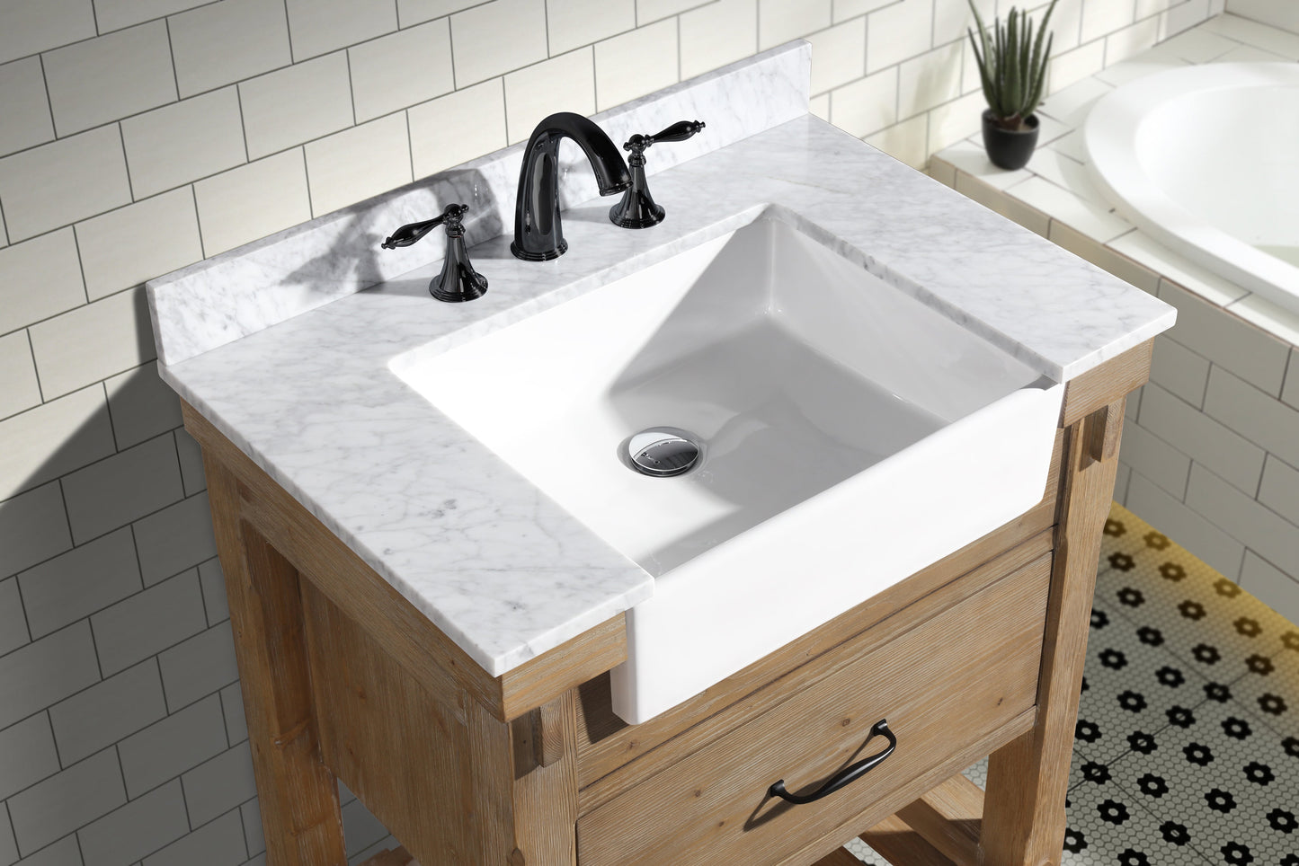 Marina 30" Bathroom Vanity Weathered Fir Finish