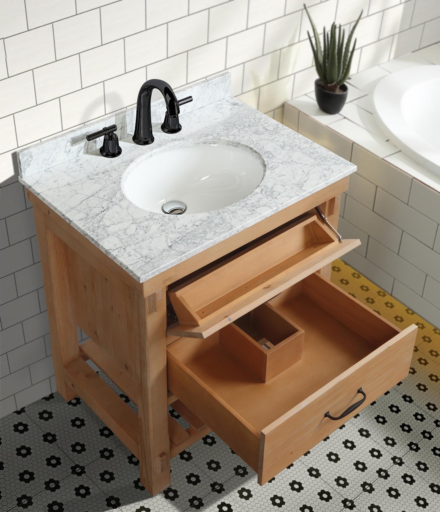 Marina 30" Bathroom Vanity Driftwood Finish