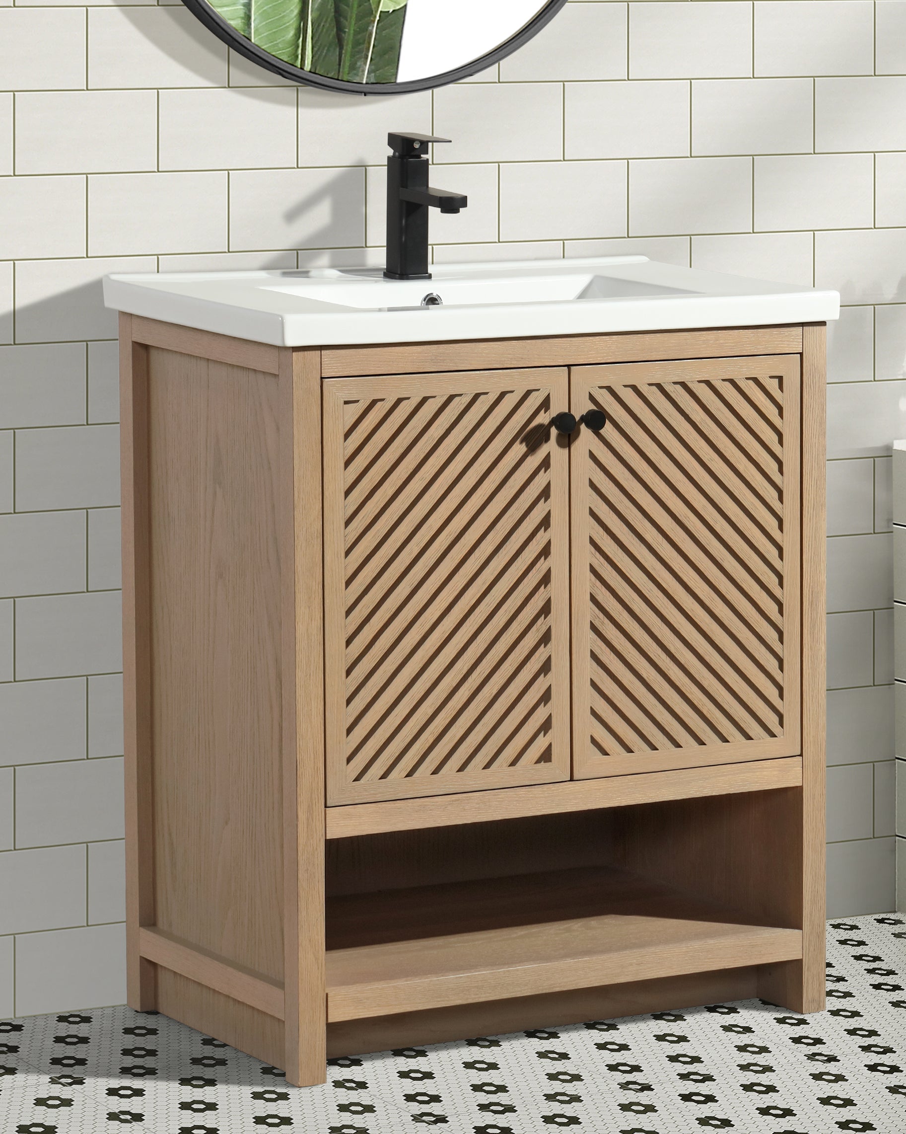 Selena 30" Bathroom Vanity Oak