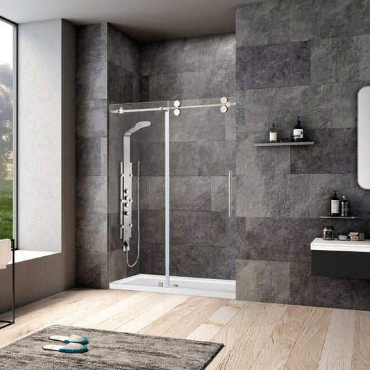 Villena Single Sliding Frameless Shower Door