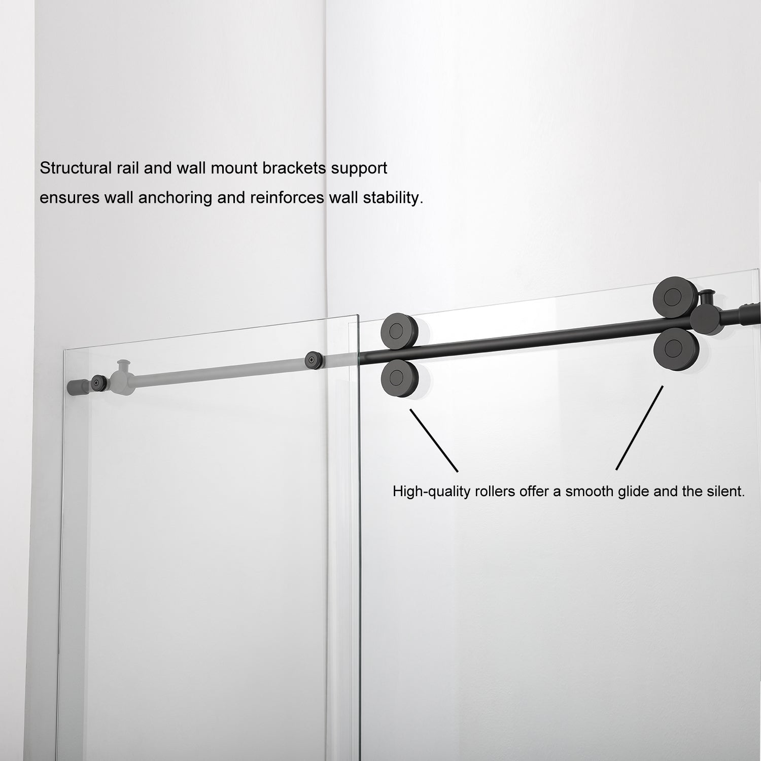 Villena Single Sliding Frameless Shower Door