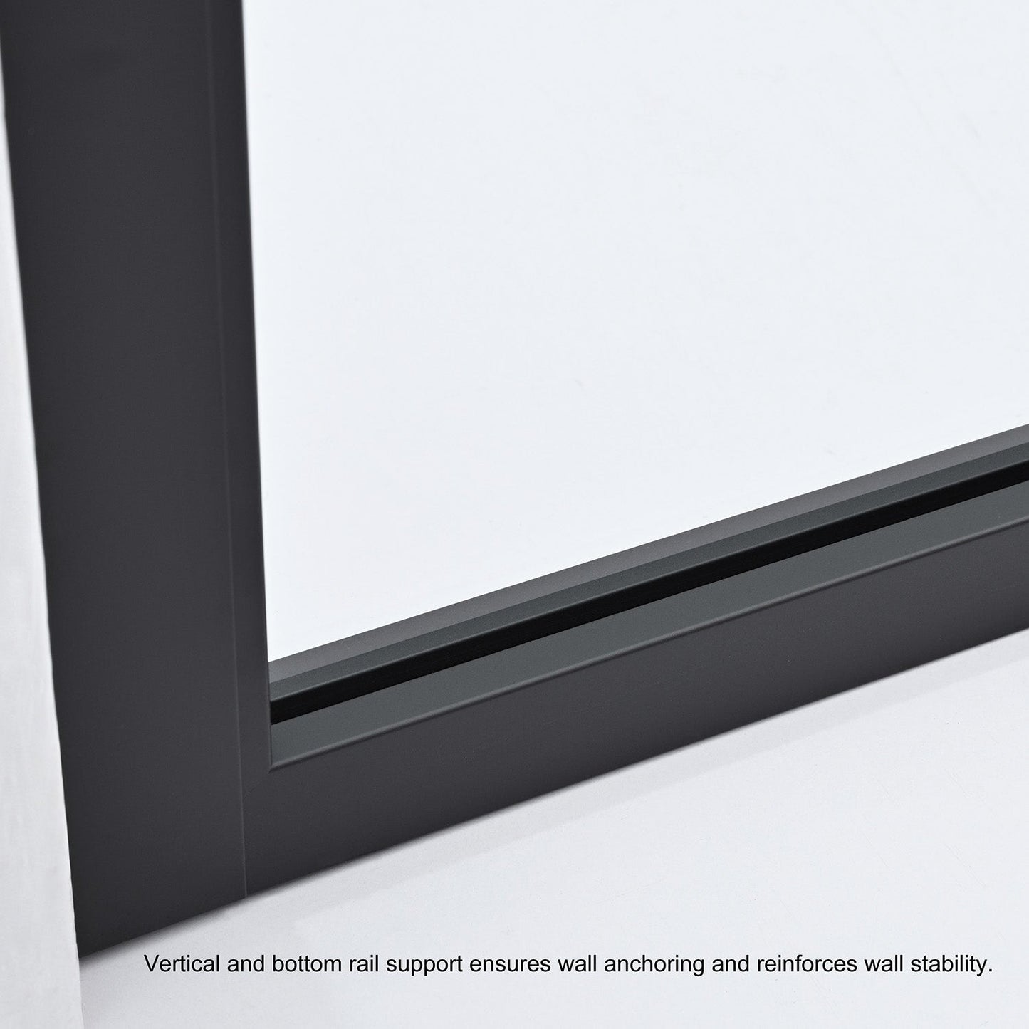 Arcos 34" W x 74" H Framed Fixed Glass Panel